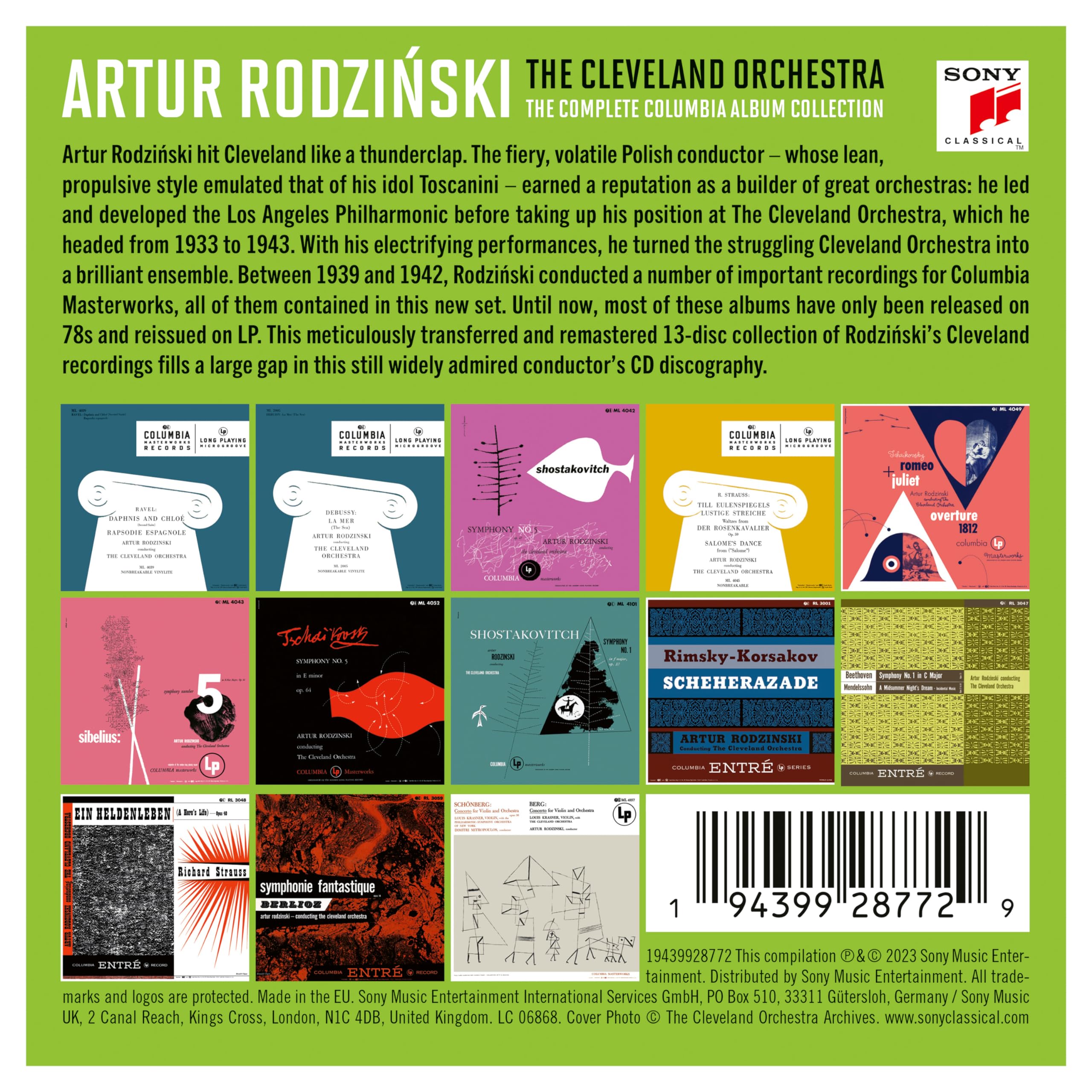 Artur Rodzinski - the Cleveland Orchestra - the Complete Columbia Album Collection