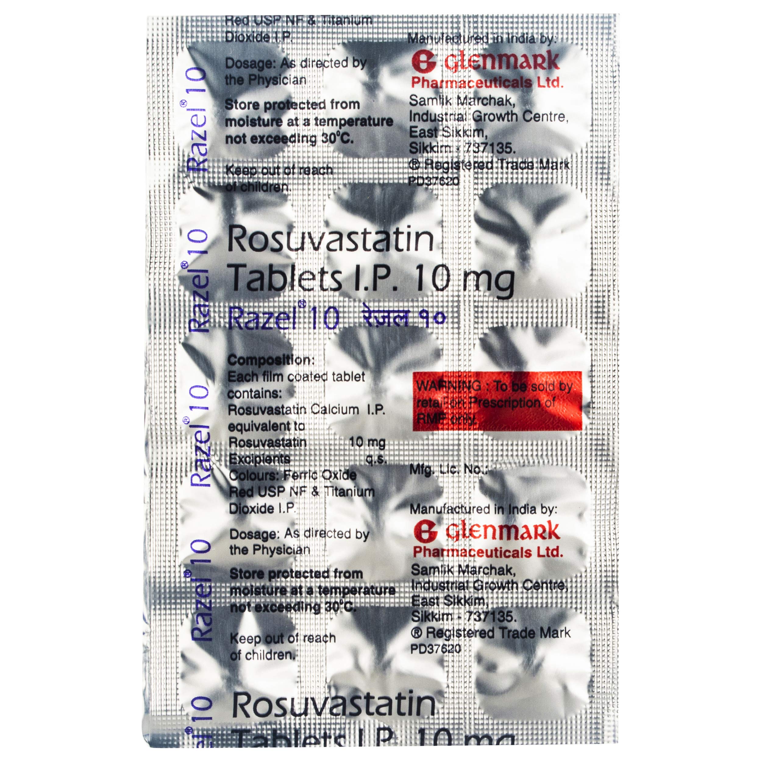 Razel 10 - Strip of 15 Tablets