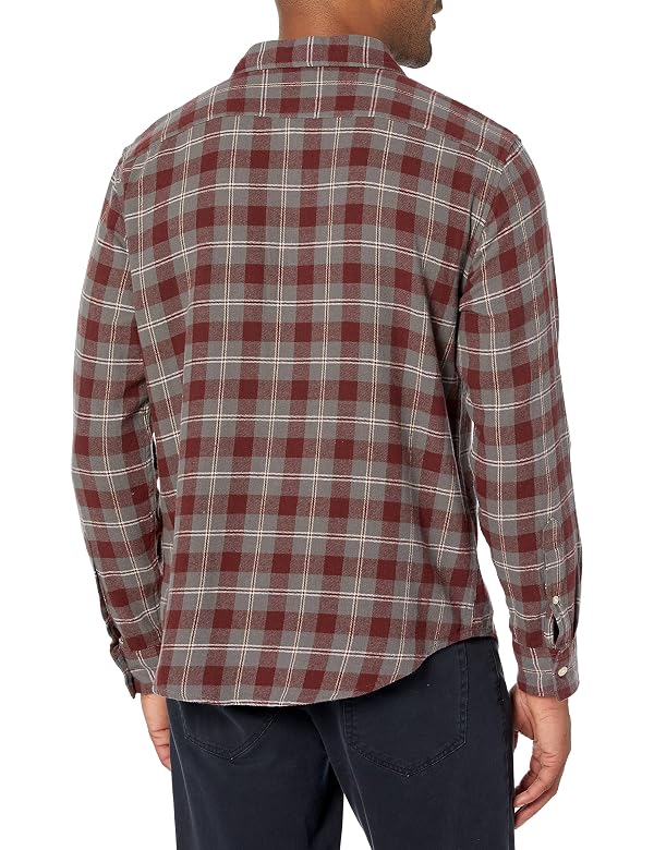 Dockers® Men's Ultimate Shirt Long Sleeve Regular Fit, Bitter Chocolate Plaid, Medium by DOCKERS - Used condition - Image 2