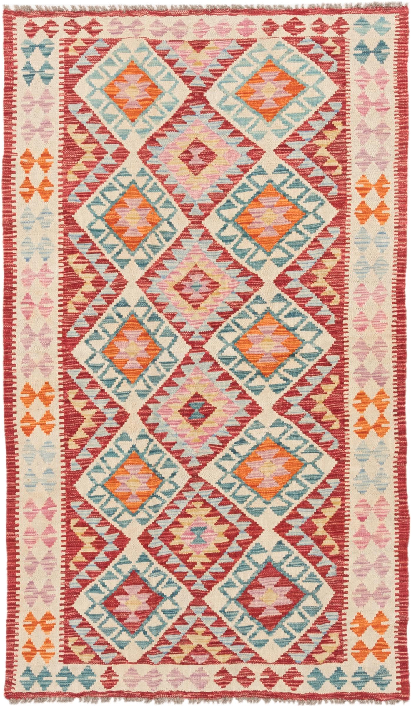 Tapis Kilim Afghan laine 114x201 tissé main : finissez-en avec les tapis synthétiques froids