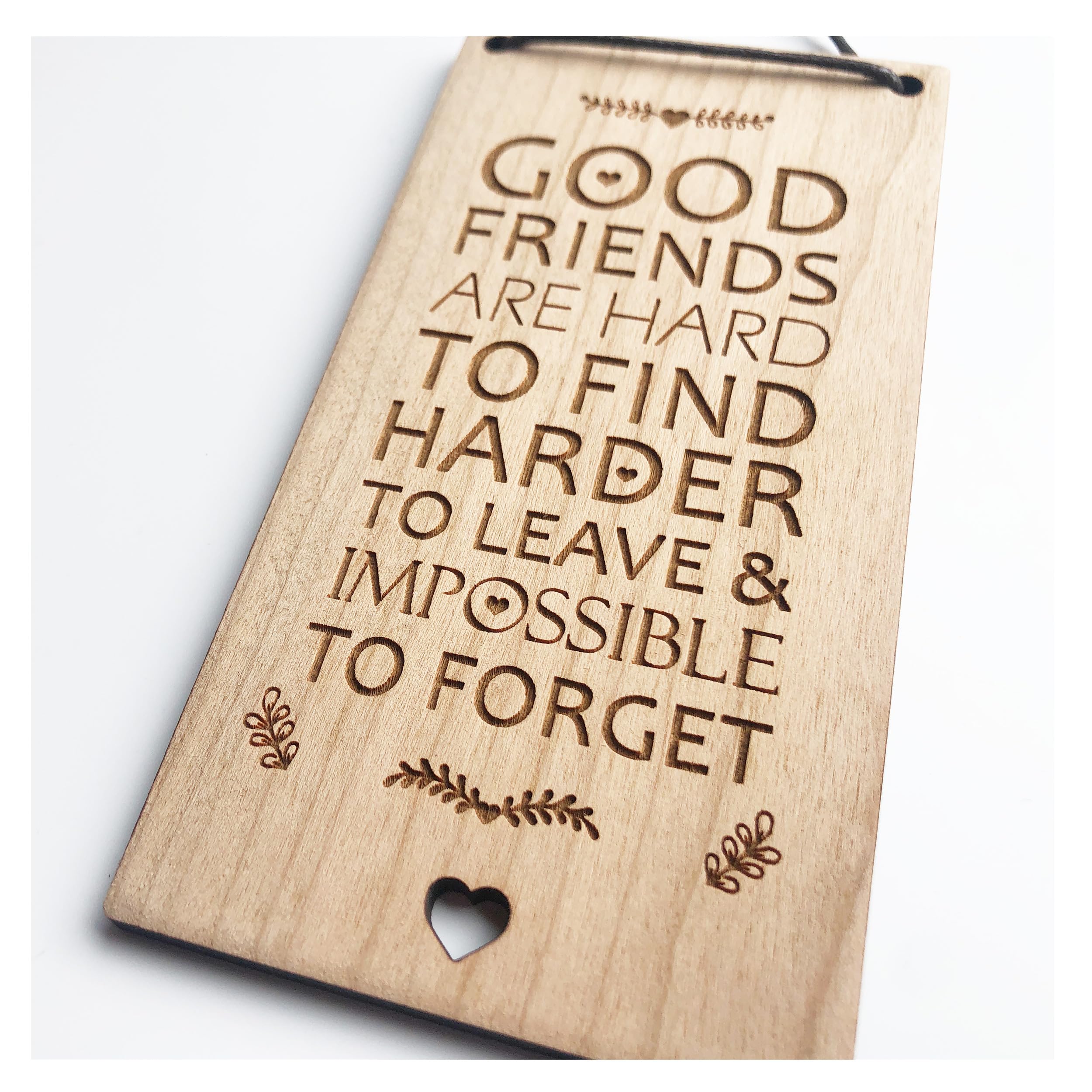 Lovethis** Good Friends Best Friend Sentiments Wooden Plaques - Cute Quotes And Sayings To Make Your Day Better (Good Friends)