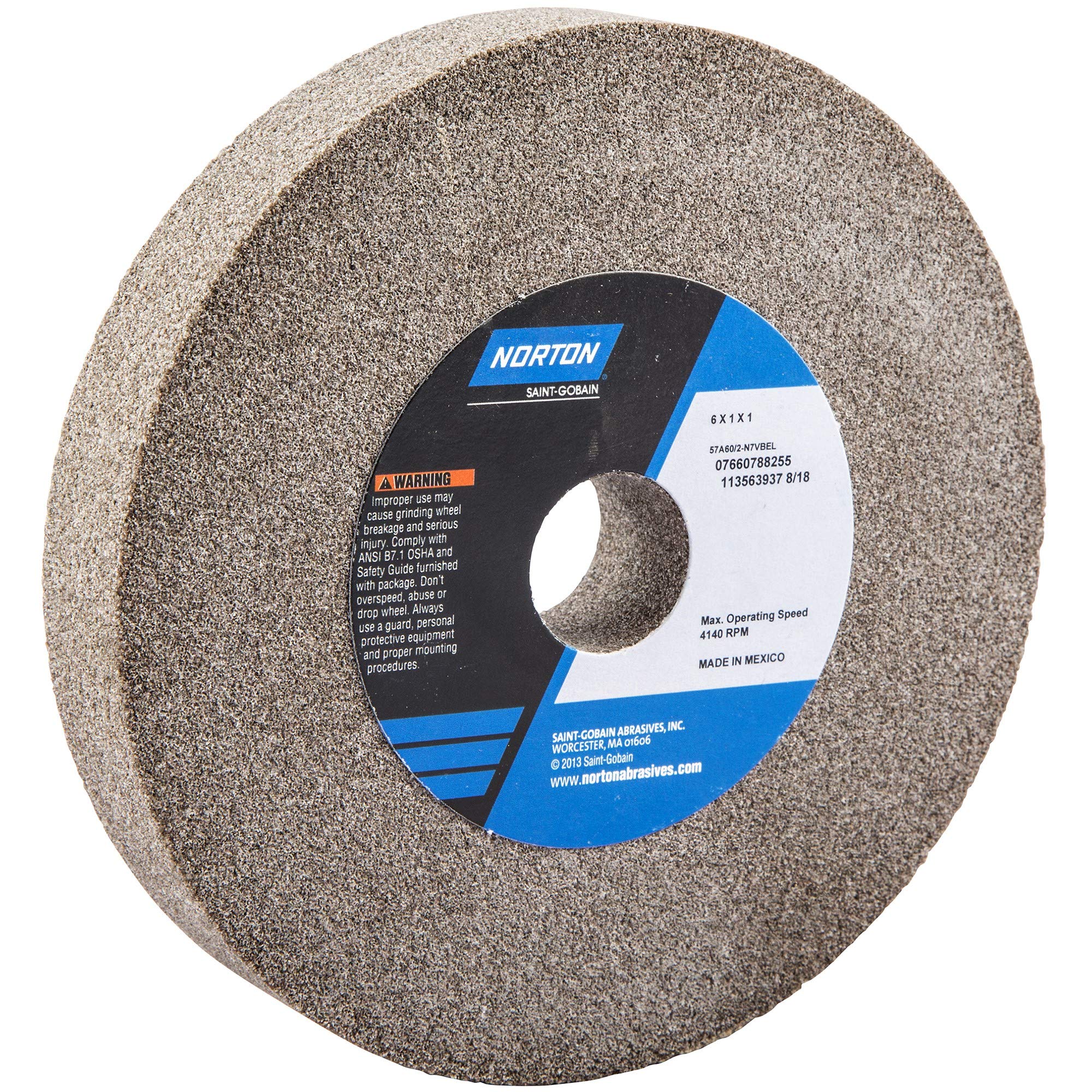 Disque de meulage Norton grain moyen type 01 pour stopper les vibrations
