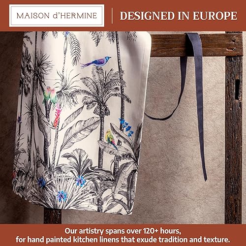 Miniatura 2 de Maison d' Hermine Delantal 100% de algodón para mujeres con bolsillo de cocina delantal de chef para hombres, cocina, jardinería, servidor, camarera