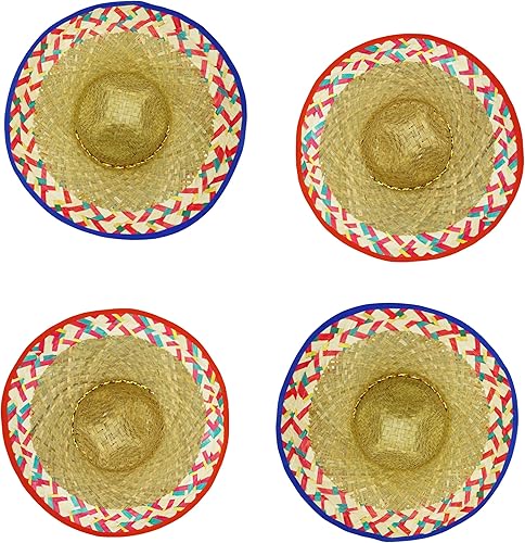 Miniatura 6 de 4E's Novelty 4 sombreros para adultos 4 unidades Sombreros de fiesta a granel para hombres y mujeres, con trapa de barbilla, para fiesta de Cinco de