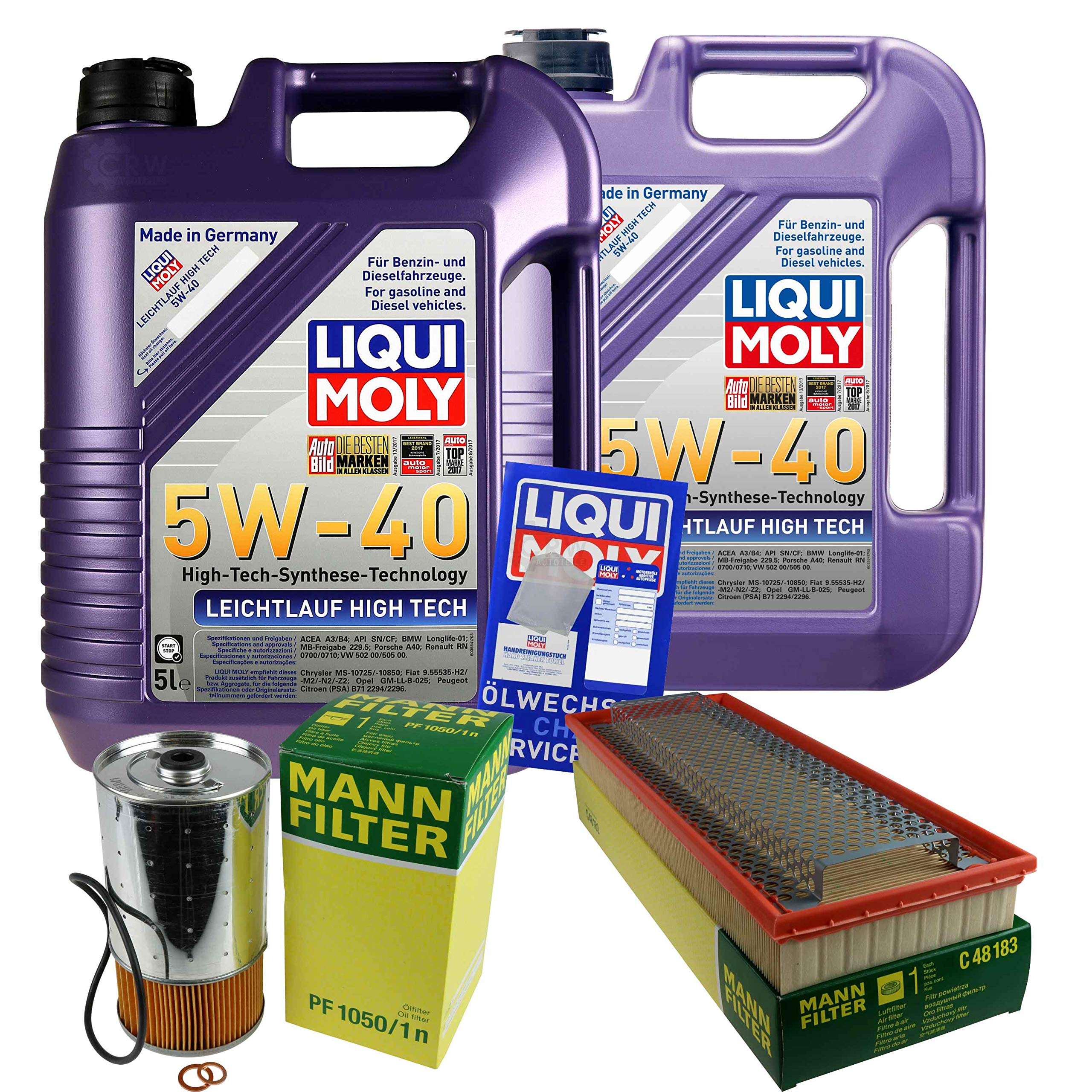 Kit d'inspection 10 l LM LL High Tech 5W-40 + filtre à air MANN