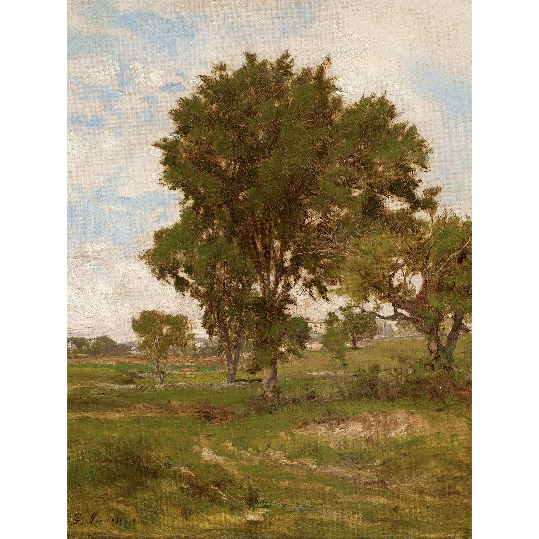 Artery8 Inness The Elm Tree C1880 Painting Large Wall Art Poster Print Thick Paper 18X24 Inch