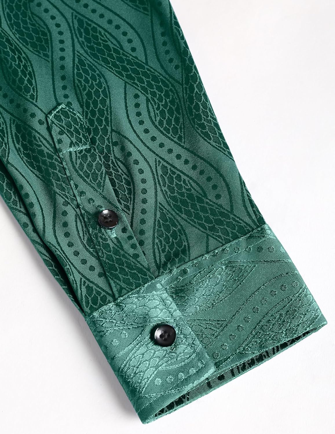 ZAFUL Men's African Shirt Hipster Tribal Graphic Patchwork Slim Fit Tee Long Sleeve Button Down Mandarin Collar Shirts - Image 5