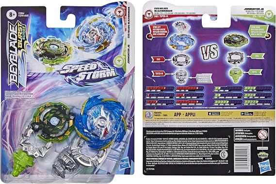 Bey Blade Burst Surge Speedstorm Evo Helios Blazebringer and Jormuntor J6 Spinning Top Dual Pack - 2 Battling Game Top Toy for Kids Ages 8 and Up
