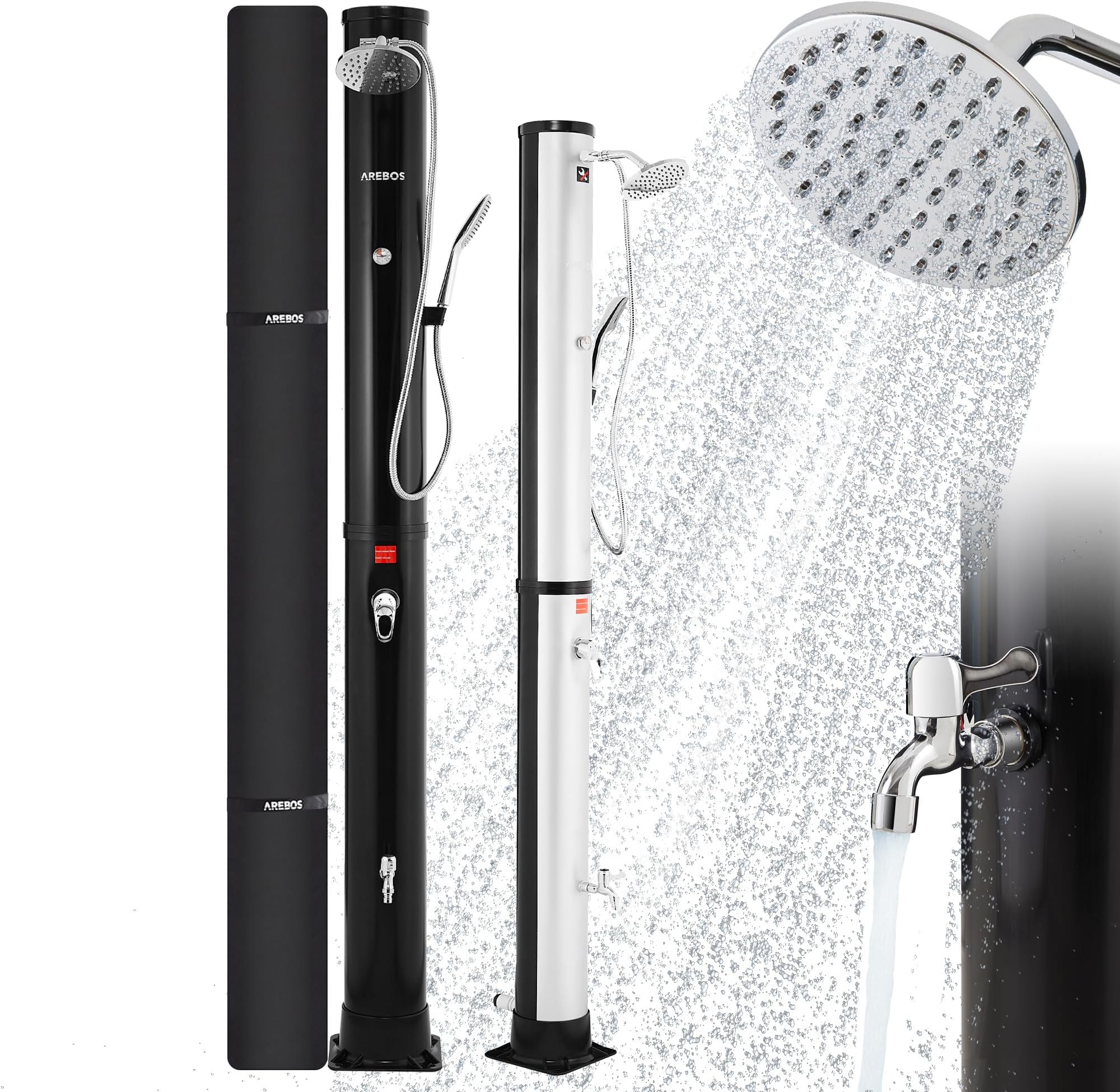 Vigevee Solardusche 40L Solar Gartendusche warmes Wasser Bis Zu 60°C