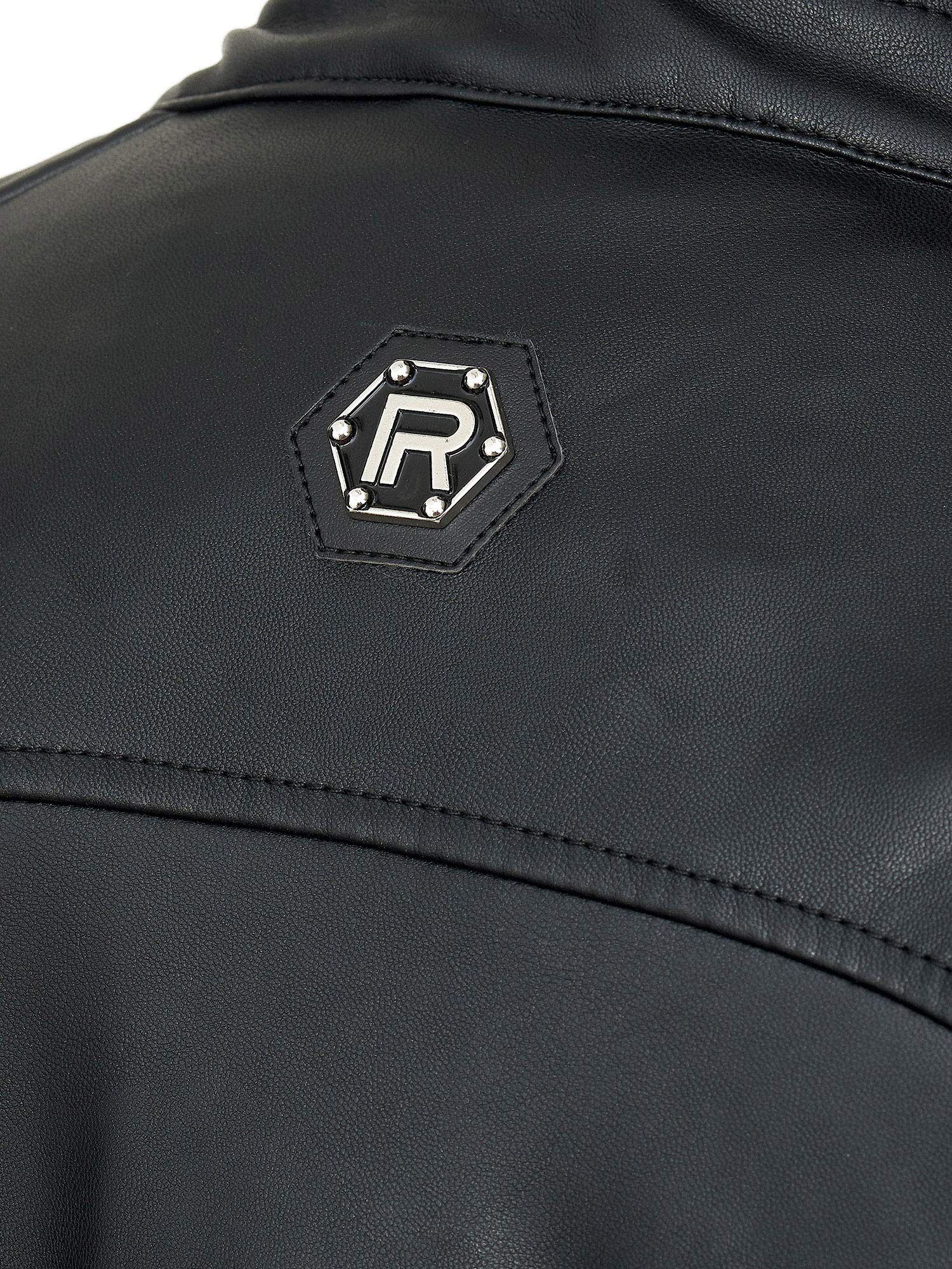Red Bridge Chaqueta Guateada Manga Larga para Hombre Cuero sintético Negro