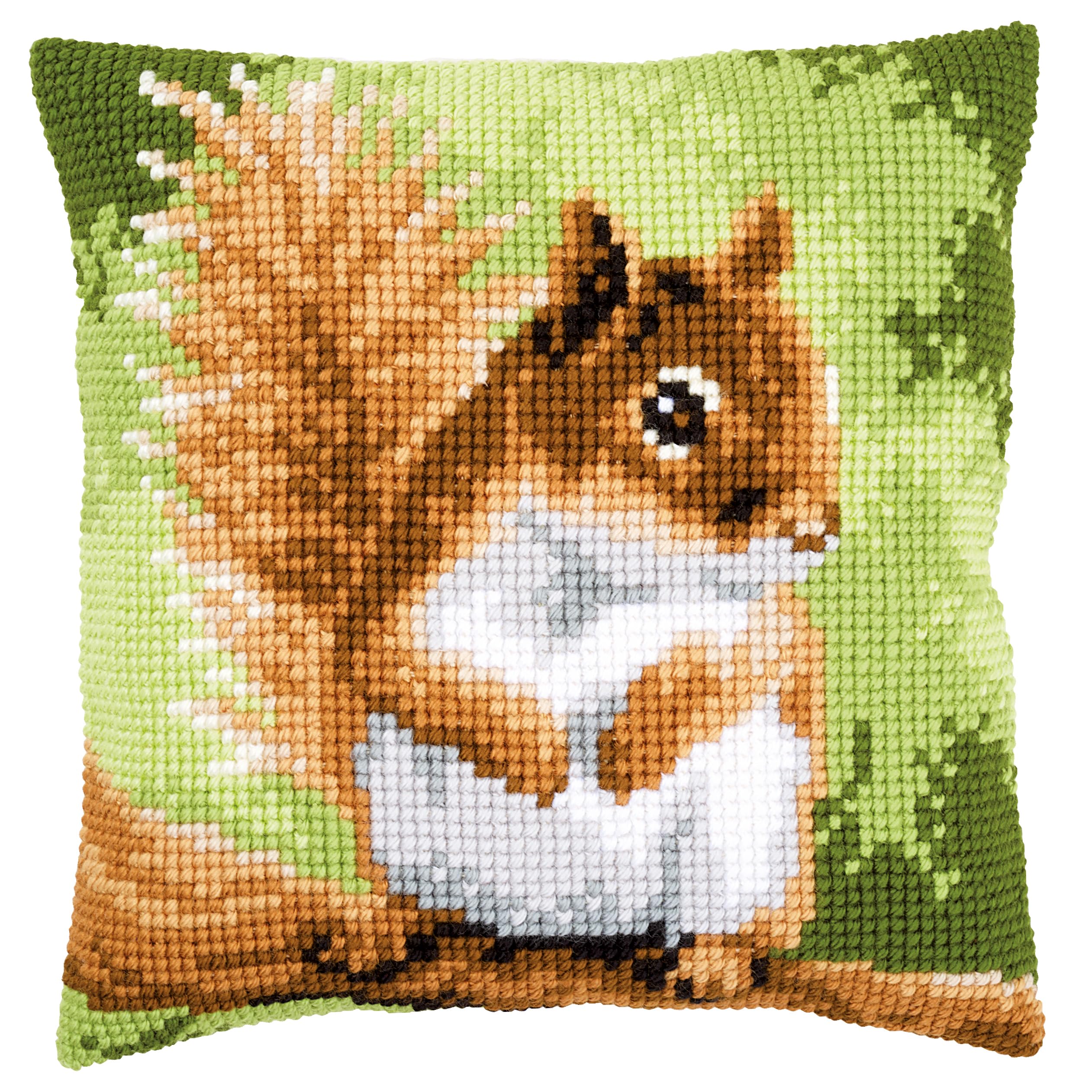 Red Squirrel Cross Stitch Cushion Front Kit