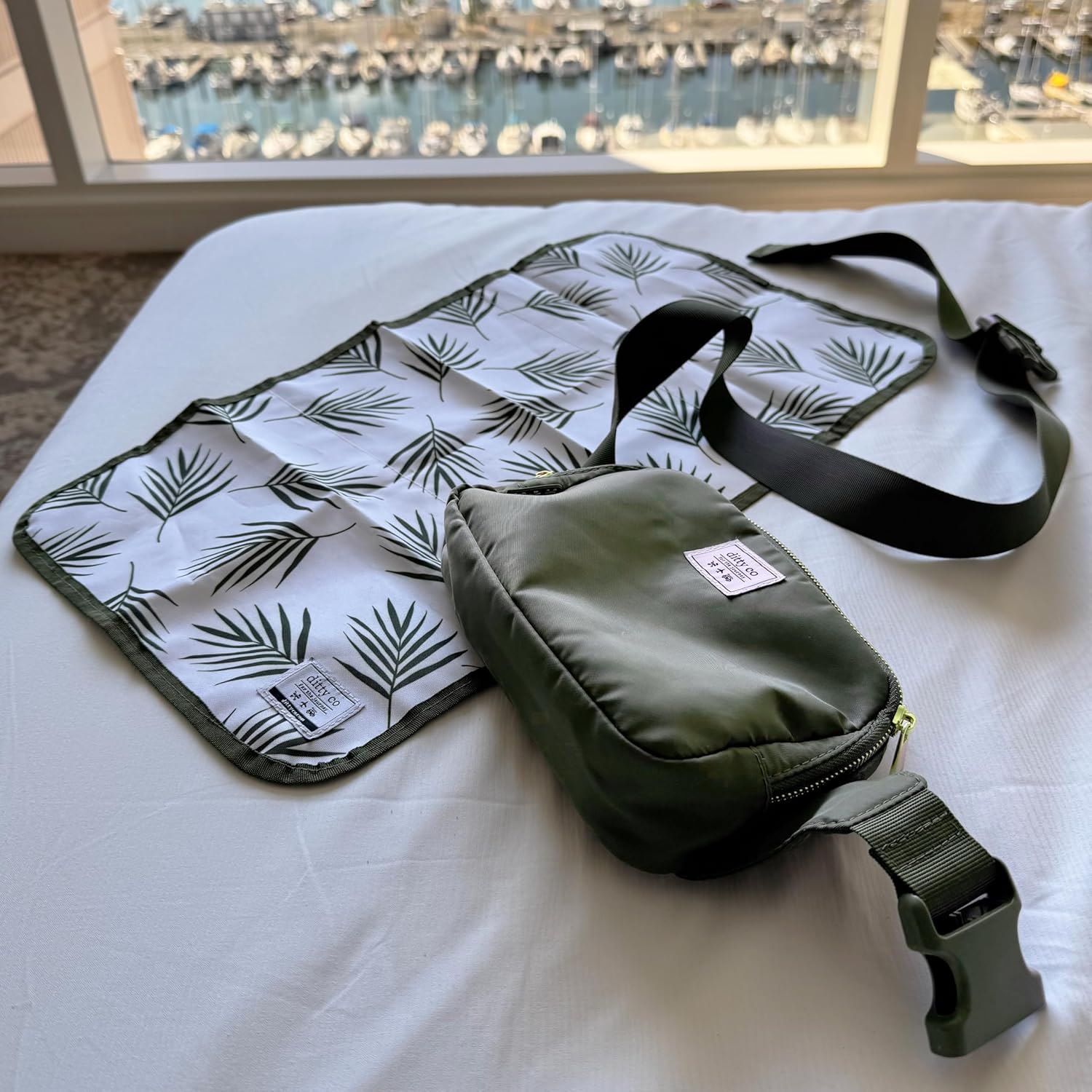 Mini Ditty Extra Small Diaper Bag - Everywhere Belt Bag with Changing Pad for Women - Minimal Travel Fanny Pack - Compact Crossbody for Moms - Hands-Free Baby Travel Essentials - On-the-Go Parents - Image 8