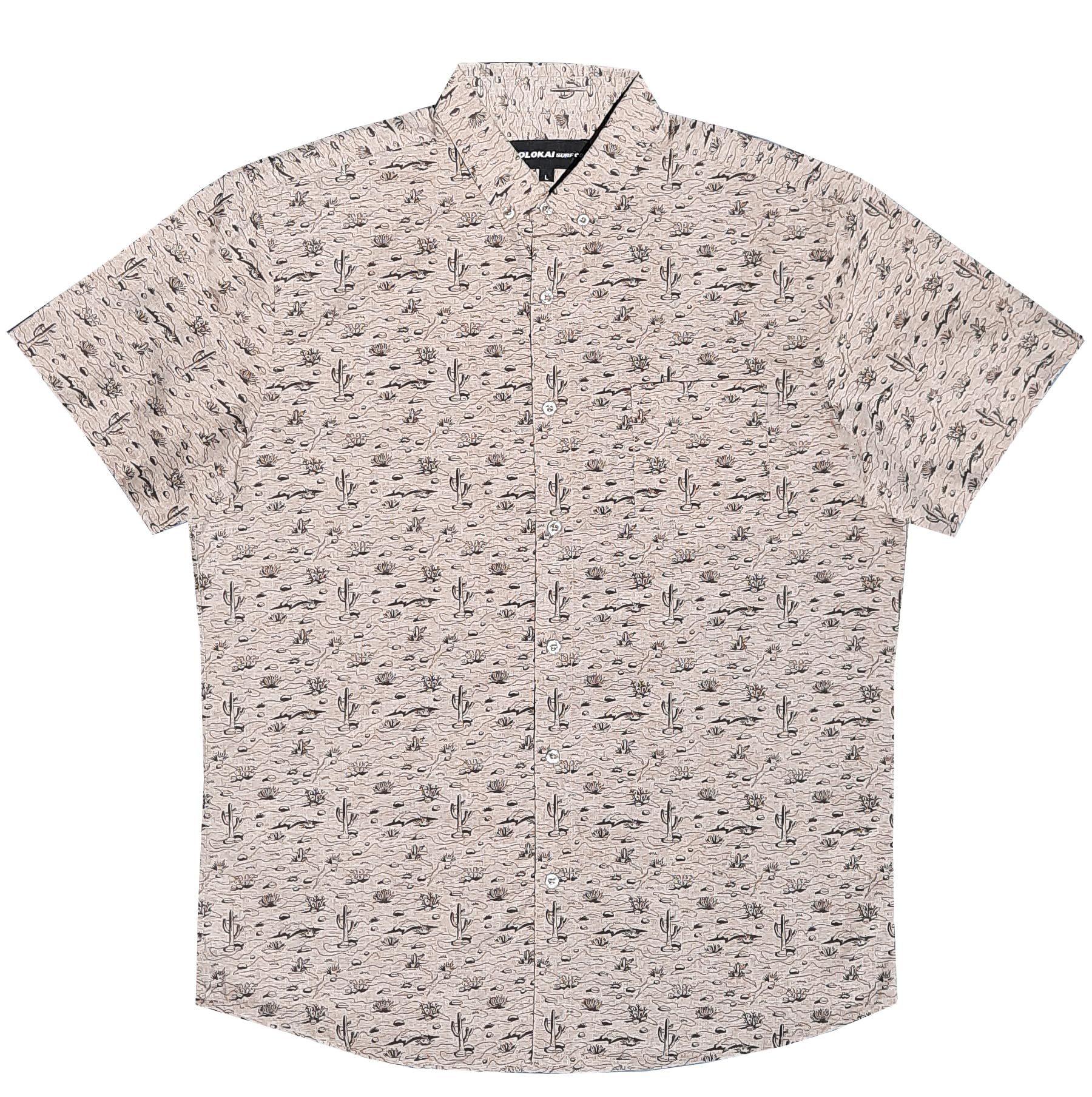 Molokai Surf Button Down Slim Fit Hawaiian Short Sleeve Shirts