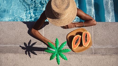 Miniatura 8 de Sweet World USA Taza de palmera para patio 17 onzas caja de 54 taza transparente con tapa de palma y popote rosa