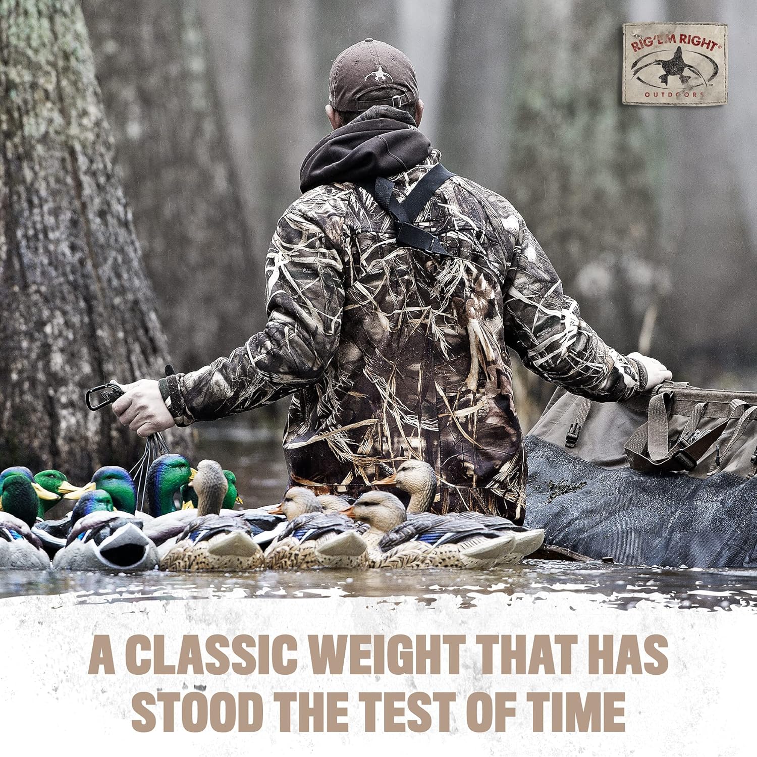 Rig'Em Right Waterfowl Mushroom Weights for Deep Water Decoy Rigging in Windy Hunting Conditions
