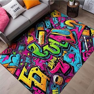 Latte Dizayn Culty Gamer Halısı Şönil Pamuk Tabanlı Kaymaz Yıkanabilir Gaming Oyuncu Odası Halısı 120x180
