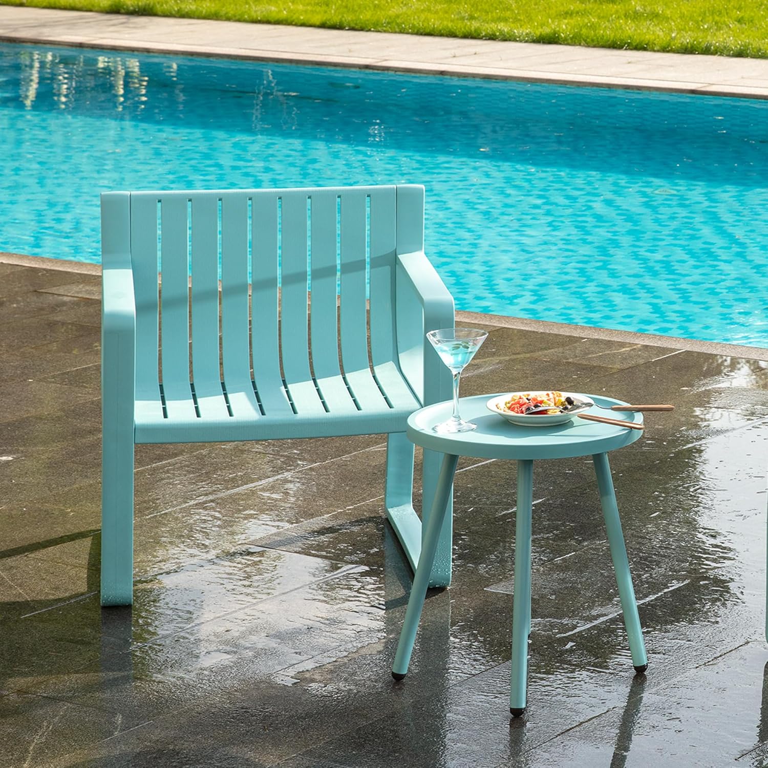 Werph Patio Furniture Set, 3 Pieces Outdoor Furniture Patio Table and Chairs Set, Patio Chairs Set of 2 Patio Conversation Sets Balcony Bistro Set Porch Furniture for Lawn Garden Poolside