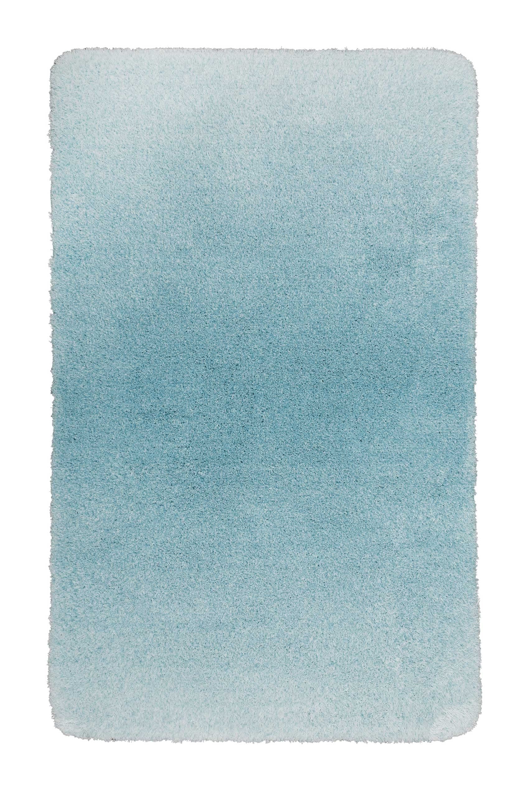 Wecon Home Luuk Badteppich, 80 x 150 cm, türkis | moderner flauschiger Badezimmerteppich mit antirutsch Rücken