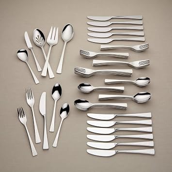 Gorham 871430 Biscayne 65-Piece Stainless Flatware Set, Silver