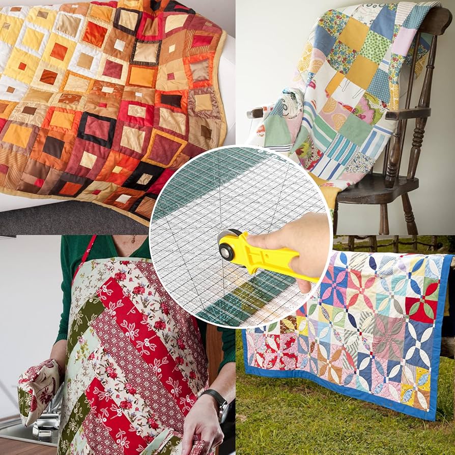 20x20cm Quilting Ruler With Slotted Guides - Precision Strip