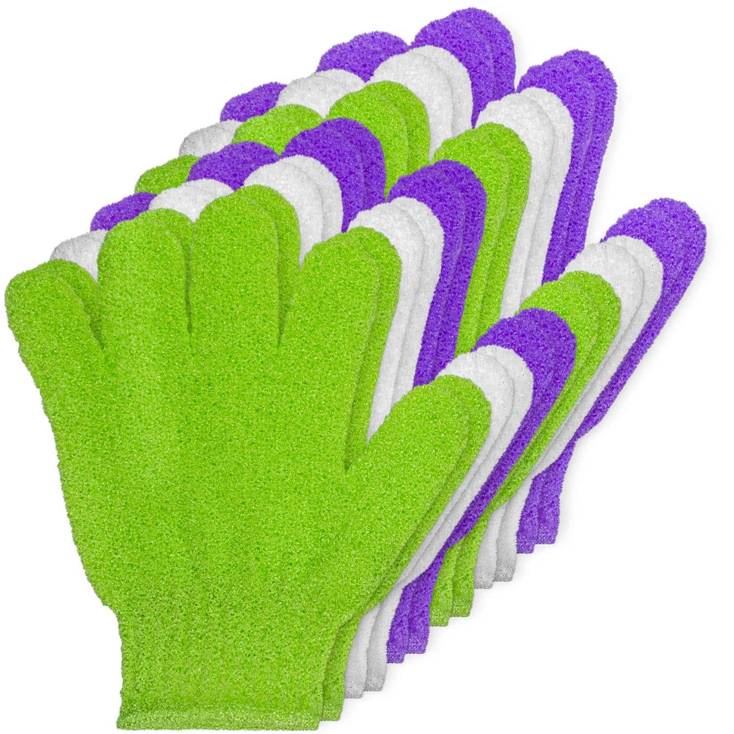 DecorRack Exfoliating Shower Bath Gloves, Body Scrubber Spa
