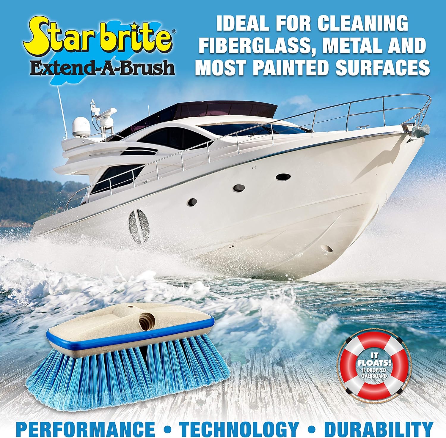 Nеw Dеаl Star brite Premium Wash 8 Brush Head W/Bumper - Dual Connections Fit Both Standard 3/4 Poles & Extend-A-Brush Handles