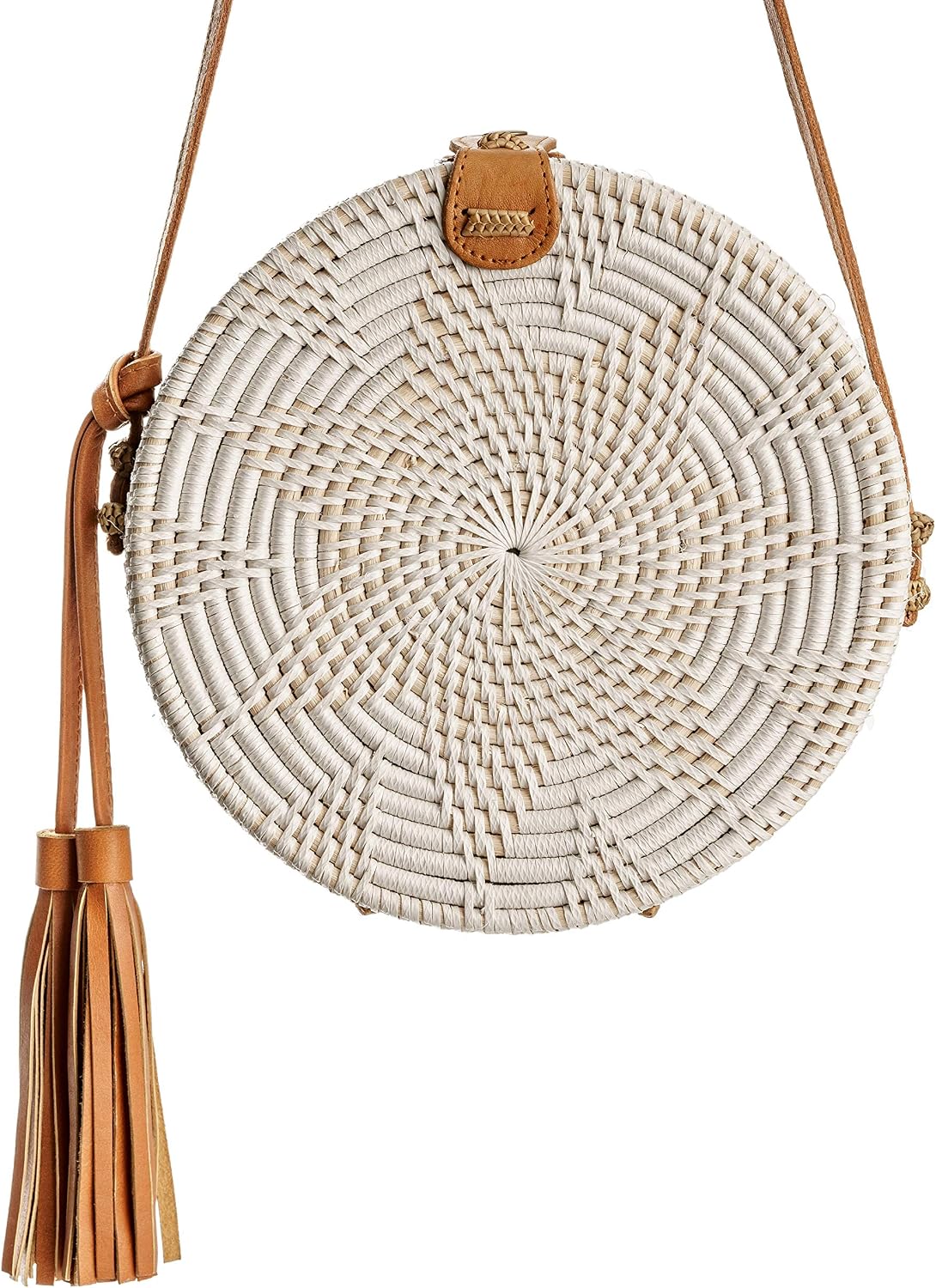 Rattan Bags for Women - Handmade Wicker Woven Purse Handbag Circle Boho Bag Bali … | Handmade