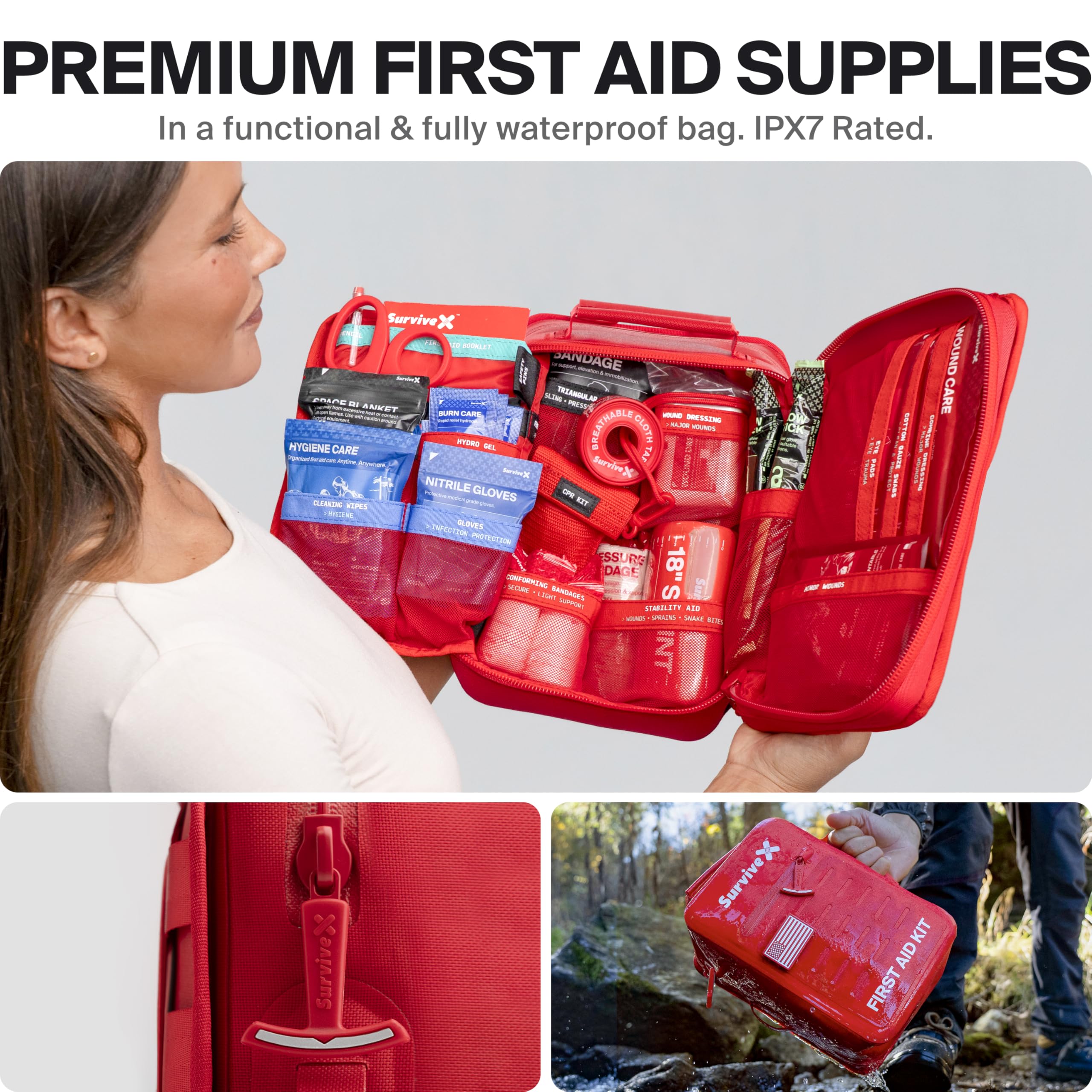 SurviveX Waterproof First Aid Kit, Emergency Kit for 3-4 People — Amazon image 9