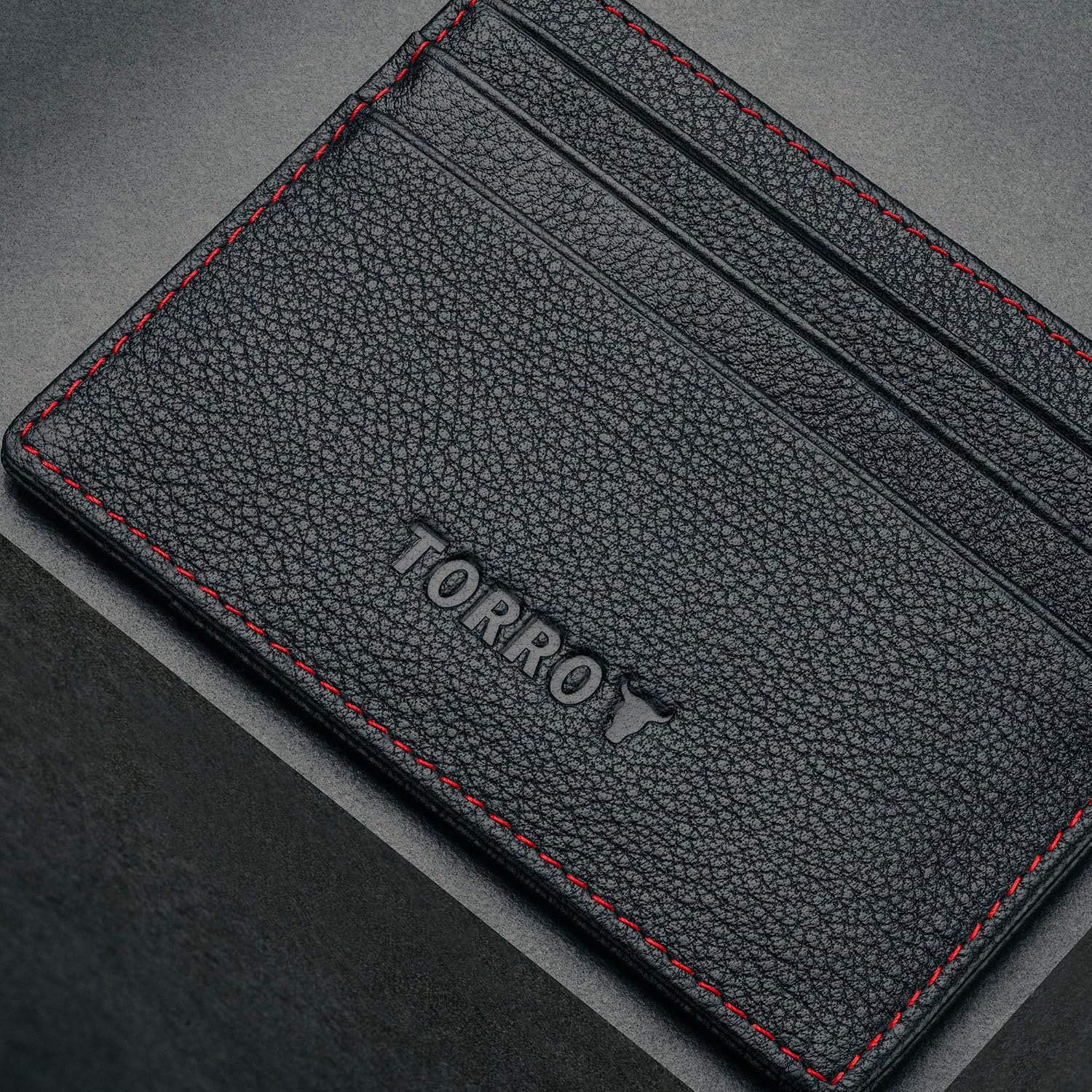 TORRO Card Holder – Genuine Leather Credit Card Holder Slim Wallet, Compatible with Contactless Transactions