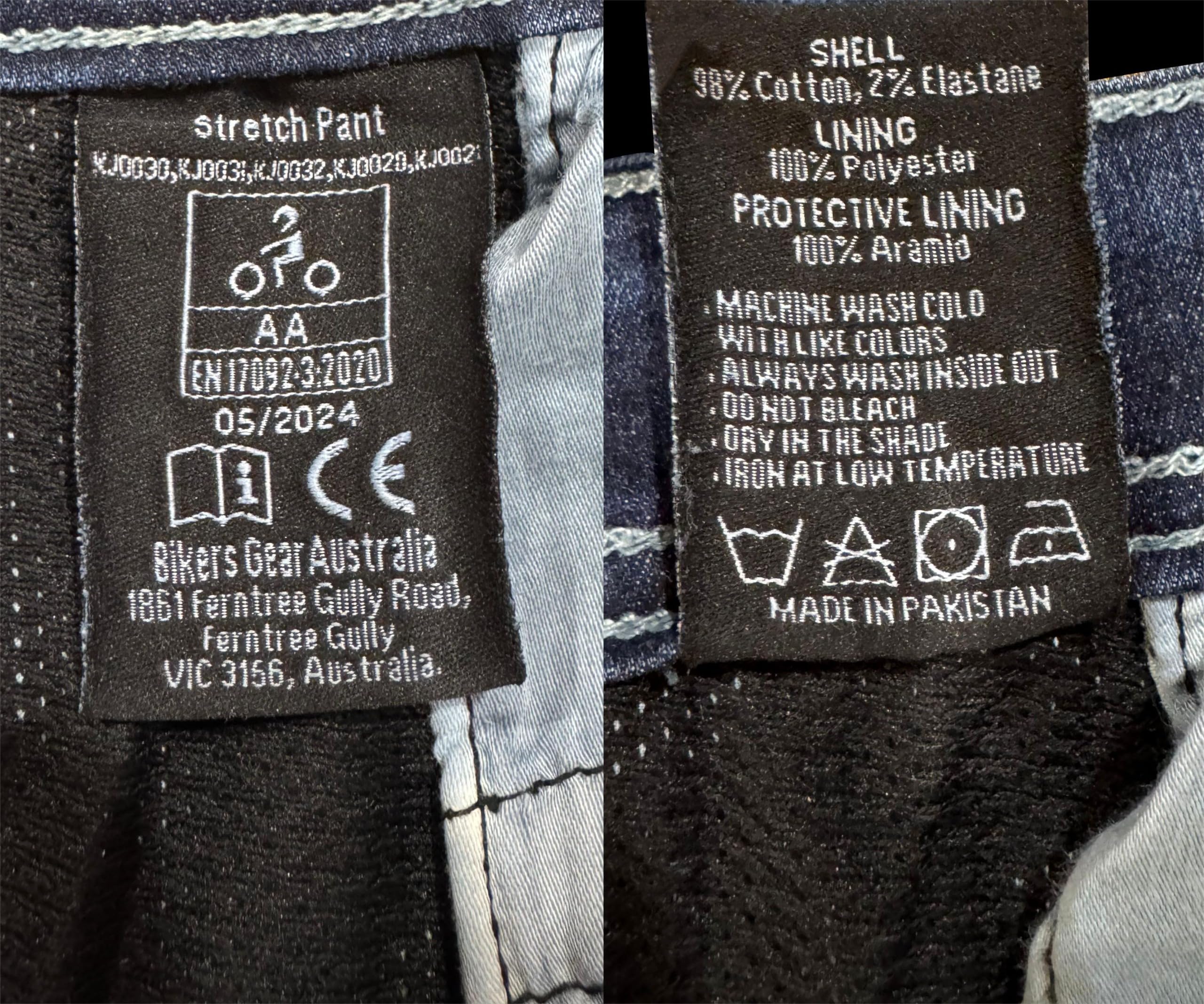 Bikers Gear Blue Stetch Jeans - Jean de Moto pour Homme avec Doublure en Kevlar et Protection CE Amovible Bleu délavé - Droit - Homme