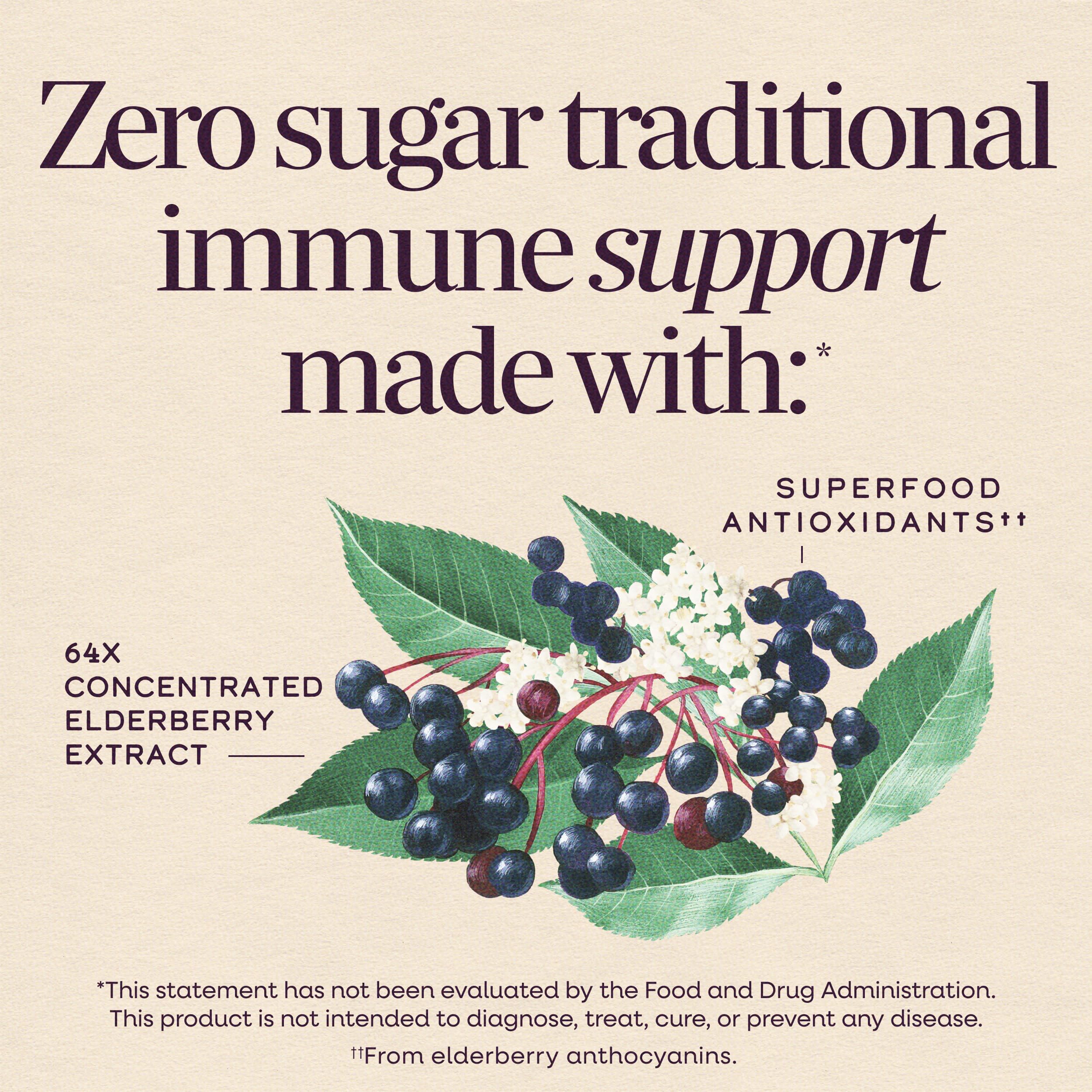 Nature's Way Sambucus Zero Sugar Traditional Elderberry Immune Syrup — Amazon image 3