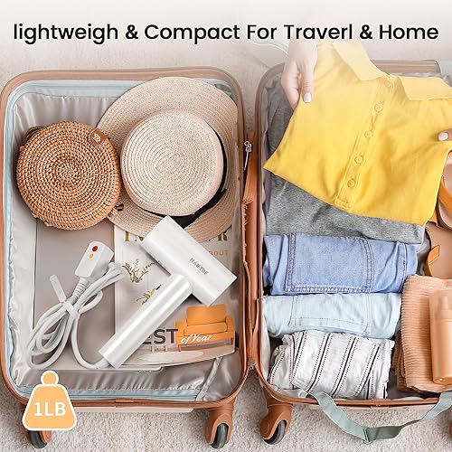 Miniatura 7 de Secador de pelo iónico negativo de alta velocidad de 110000 RPM, secador de pelo con control térmico de bajo ruido de 1300 W, 4 temperaturas y 2