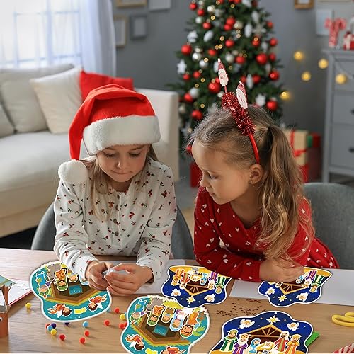 Miniatura 10 de YHNTGB Juego de 11 calcomanías de animales del Arca de Noé que incluye 11 fondos y 11 hojas autoadhesivas de animales, kit de calcomanías gigantes