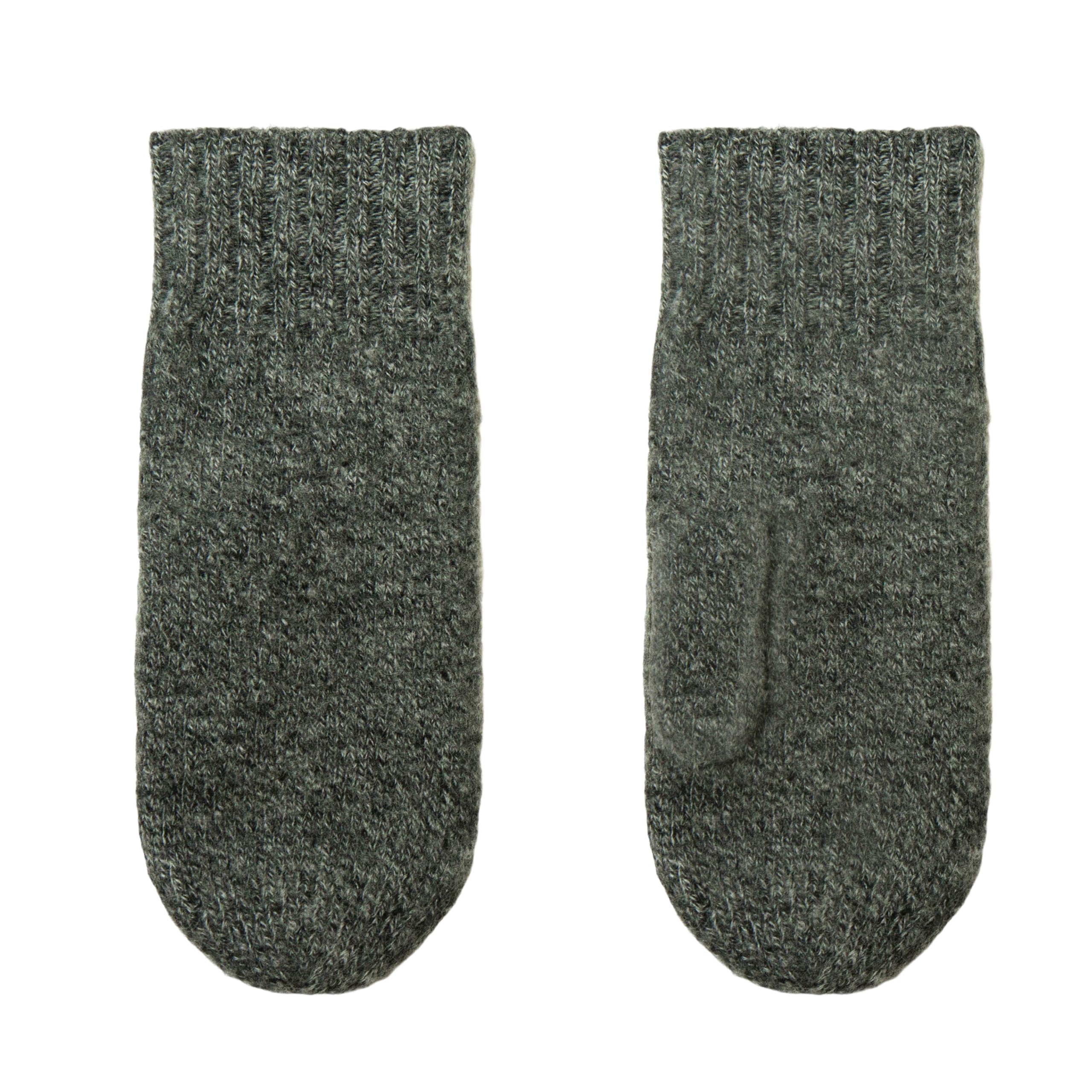 Joha Women's Anthracite Mottled 100% Wool Mitten, M