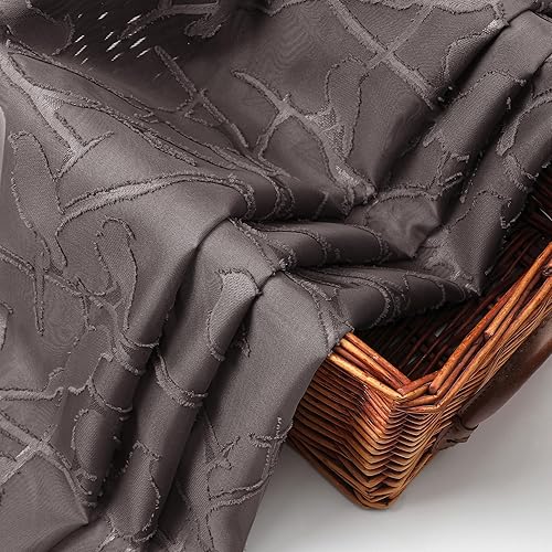 Miniatura 5 de OVZME Anji Bird - 2 paneles de cenefas traslúcidas de cocina para ventanas de 14 pulgadas de largo, cortinas clásicas con bolsillo para barra,