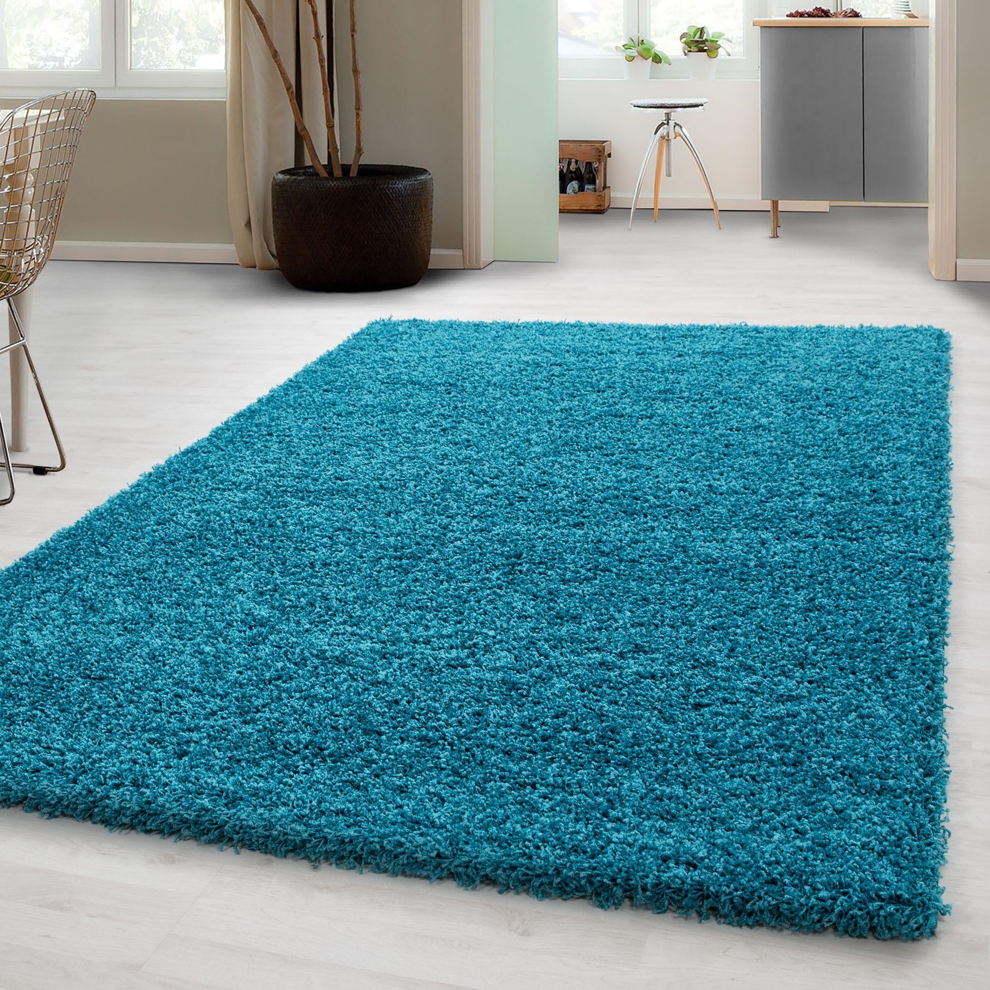 Carpetsale24 Shaggy Hochflor Teppich weich flauschig modern einfarbig Perfekt für Wohnzimmer für Wohnzimmer Schlafzimmer Flur