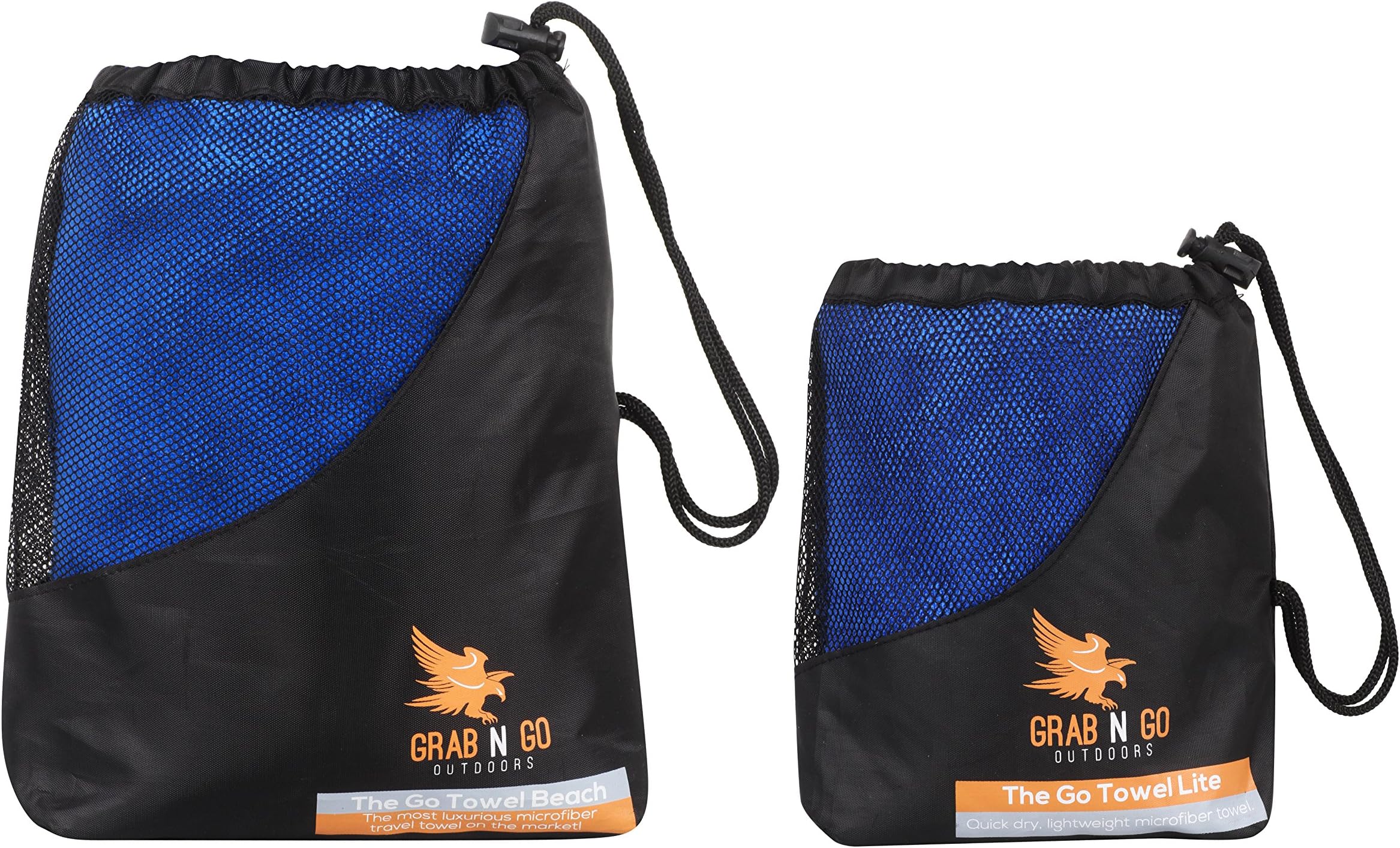 GoTowel - Compact Fast Drying Microfiber Travel Towel Ideal for Camping, the Beach or the Gym. Super Absorbent and Super Soft!