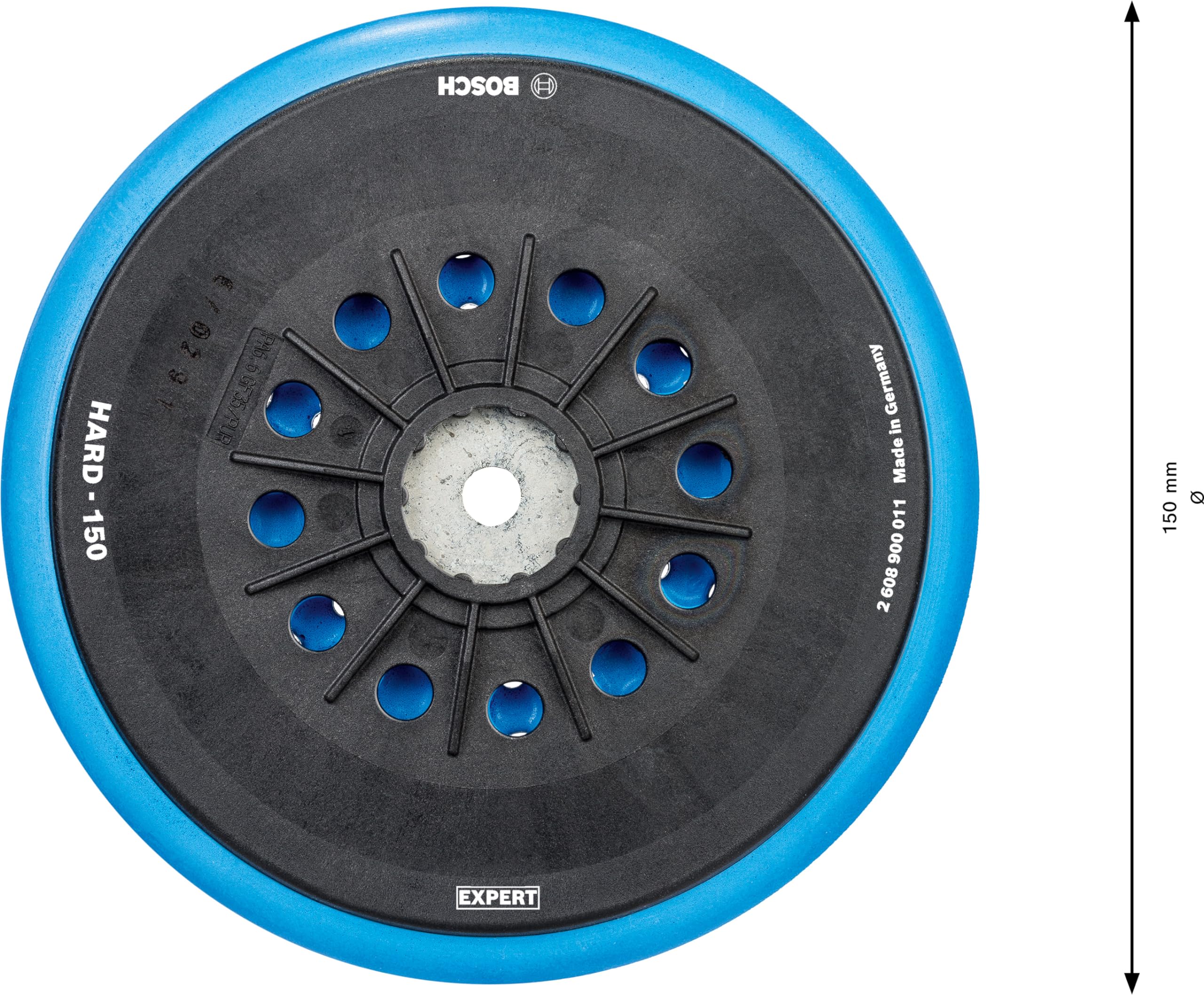 Bosch Accessories 1x Platorelli Expert Multihole per Bosch, Versione Rigido, Ø 150 mm, Accessorio Levigatrice Rotoorbitale