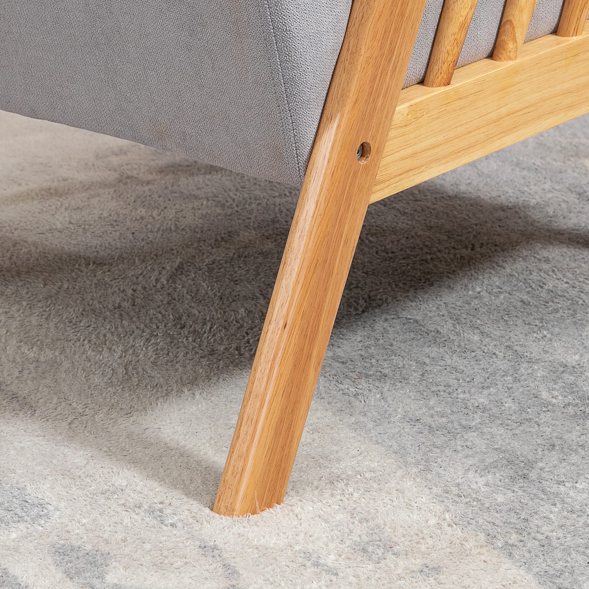 HOMCOM Poltrona Moderna con Rivestimento Vellutato 68x75x78cm Grigio