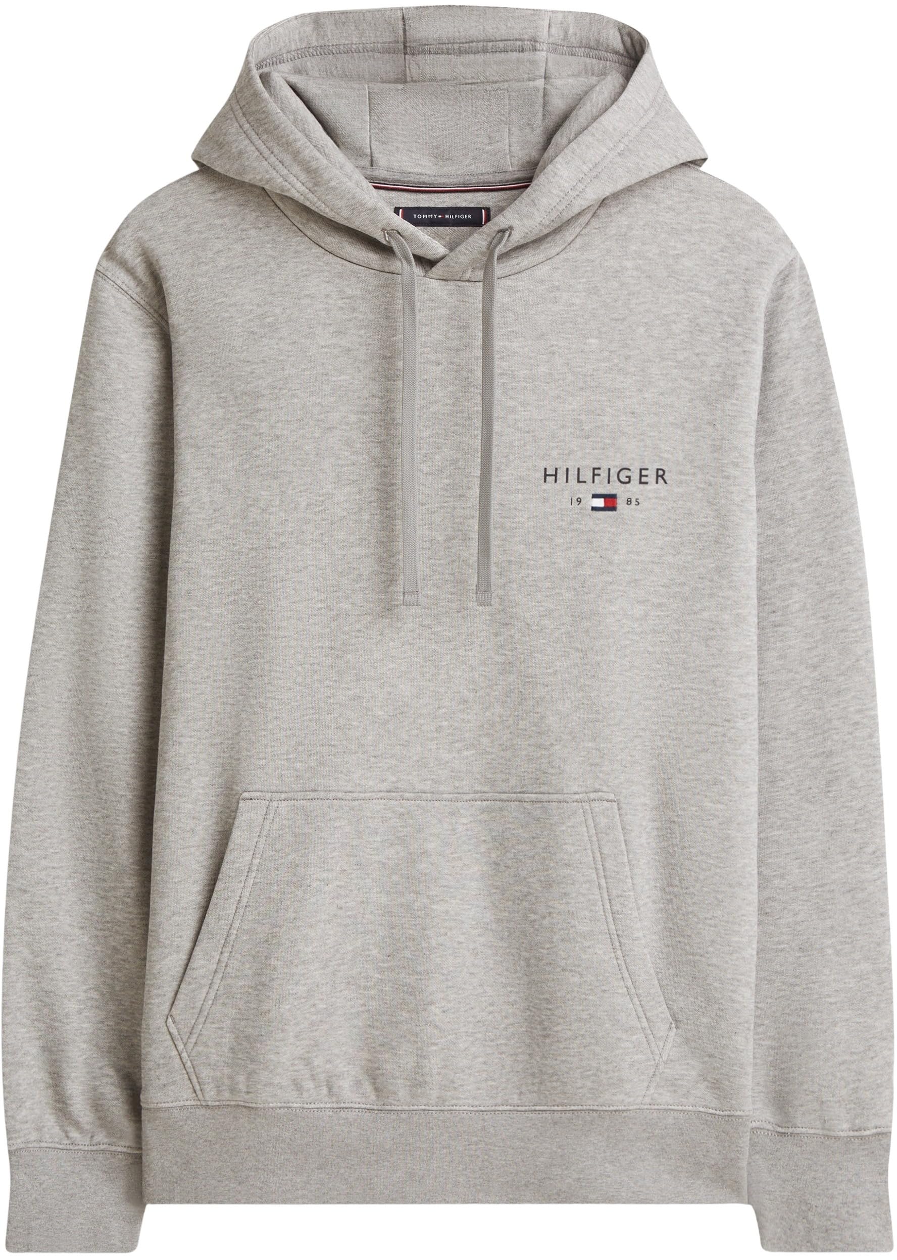 Tommy Hilfiger Męska bluza z kapturem BRAND LOVE SMALL HILFIGER MW0MW41429, szara, XL, Szary (średni szary wrzos), XL