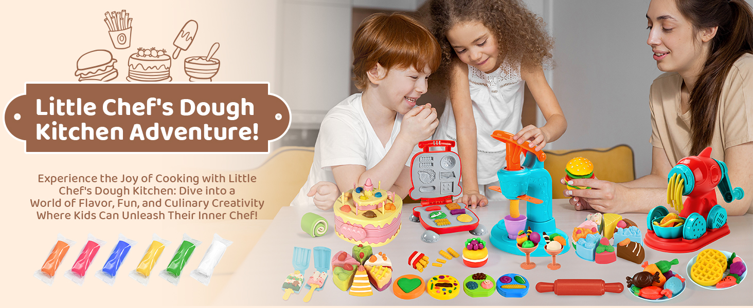 Amazon.com: Aprilwolf 70 PCS 4 in 1 Dough Sets for Kids Ages 3-4-8