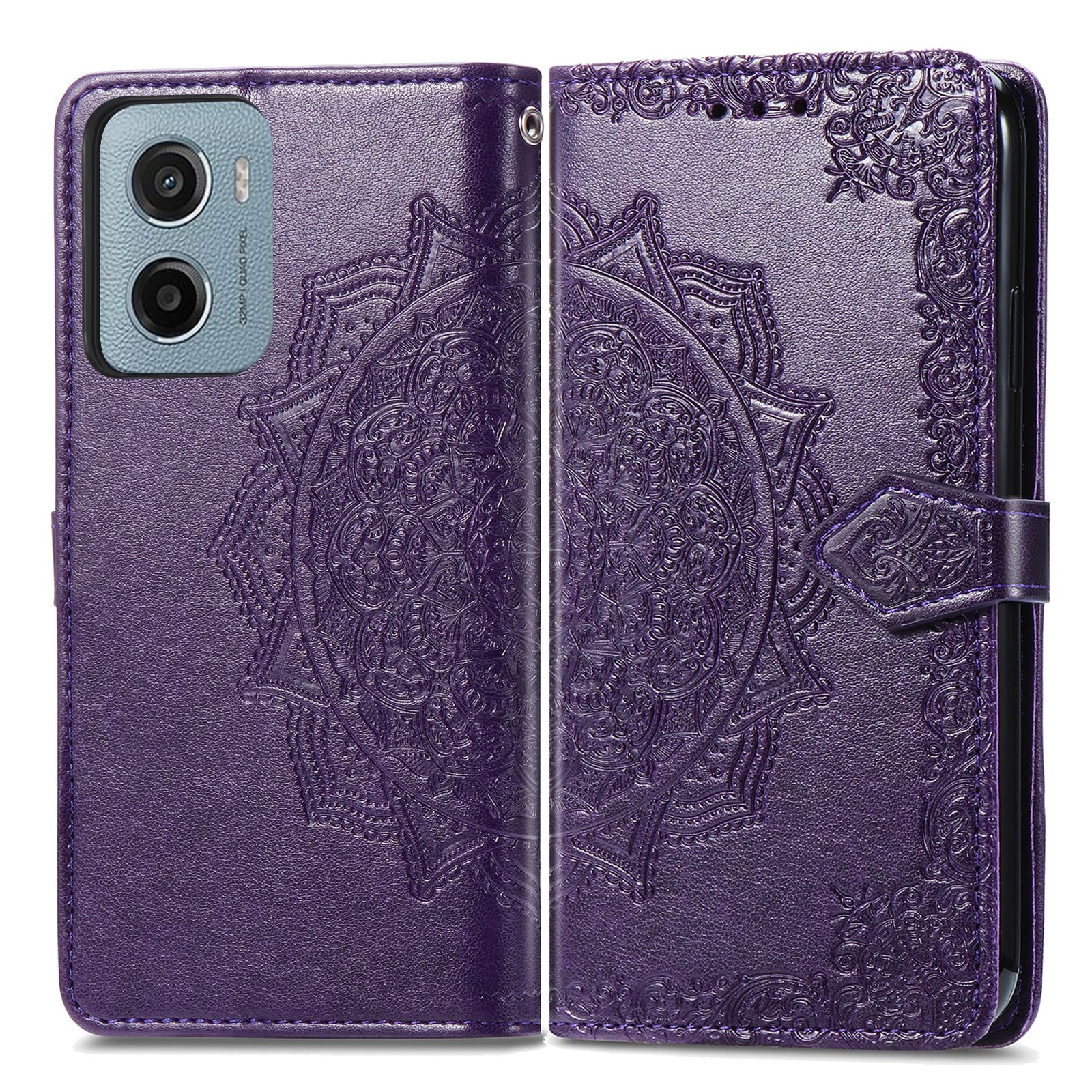 Cover Motorola Moto G05 / E15 Custodia A Libro Con Portafoglio E Supporto - Stampa Gocce D'Acqua