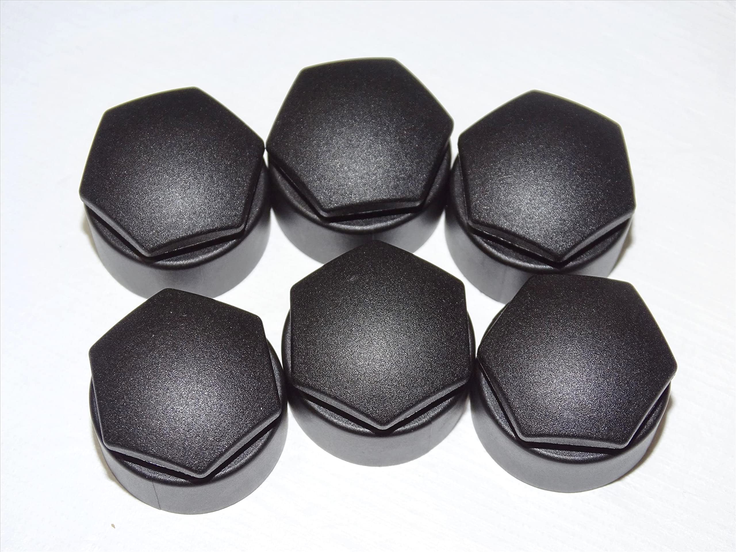 Runde Radmutternabdeckungen für Audi A1 A3 A4 A5 A6 A7 A8 TT Q3 Q5 Q7 17 mm (schwarz matt)