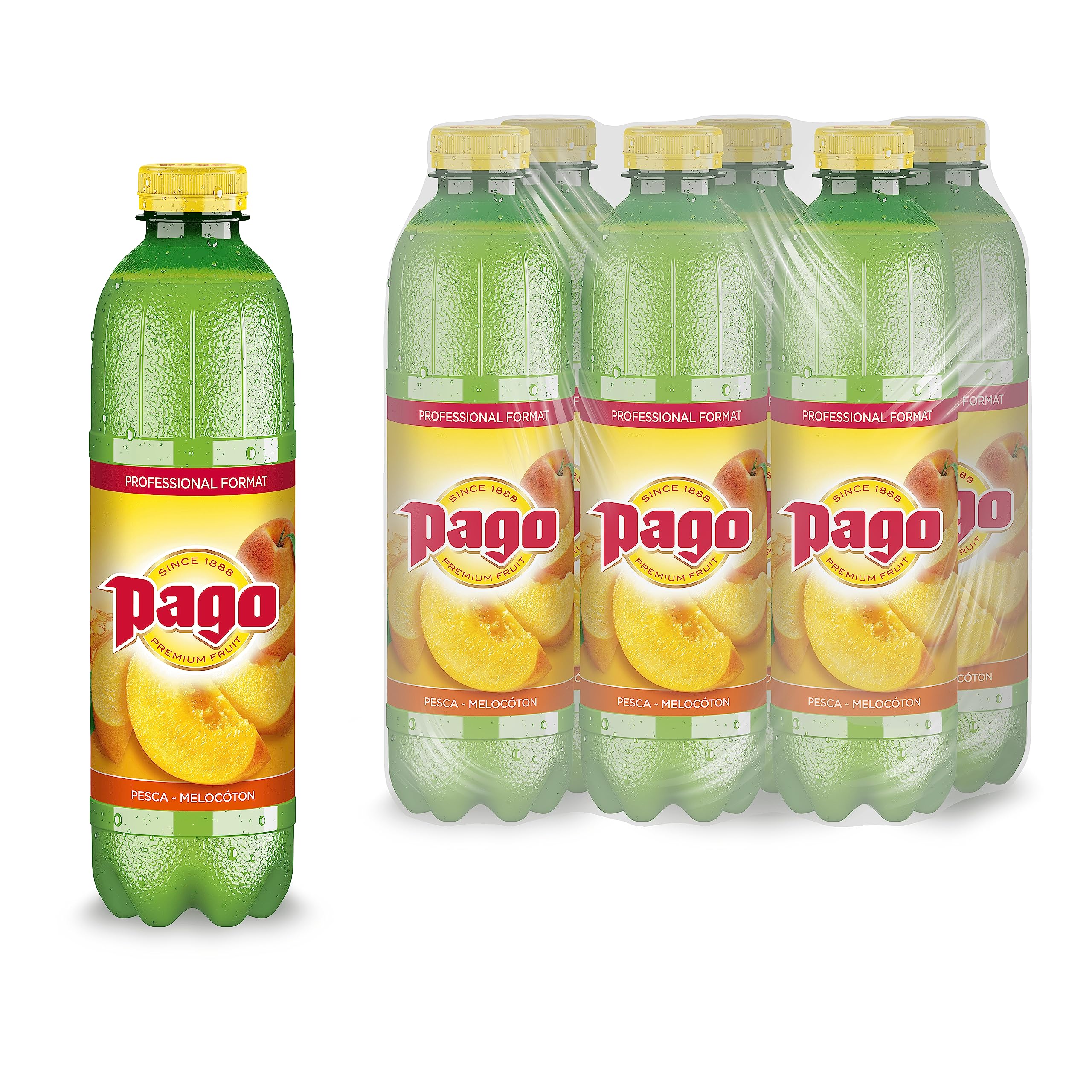 Zumos Pago Néctar de Melocotón Pack 6 x 1L