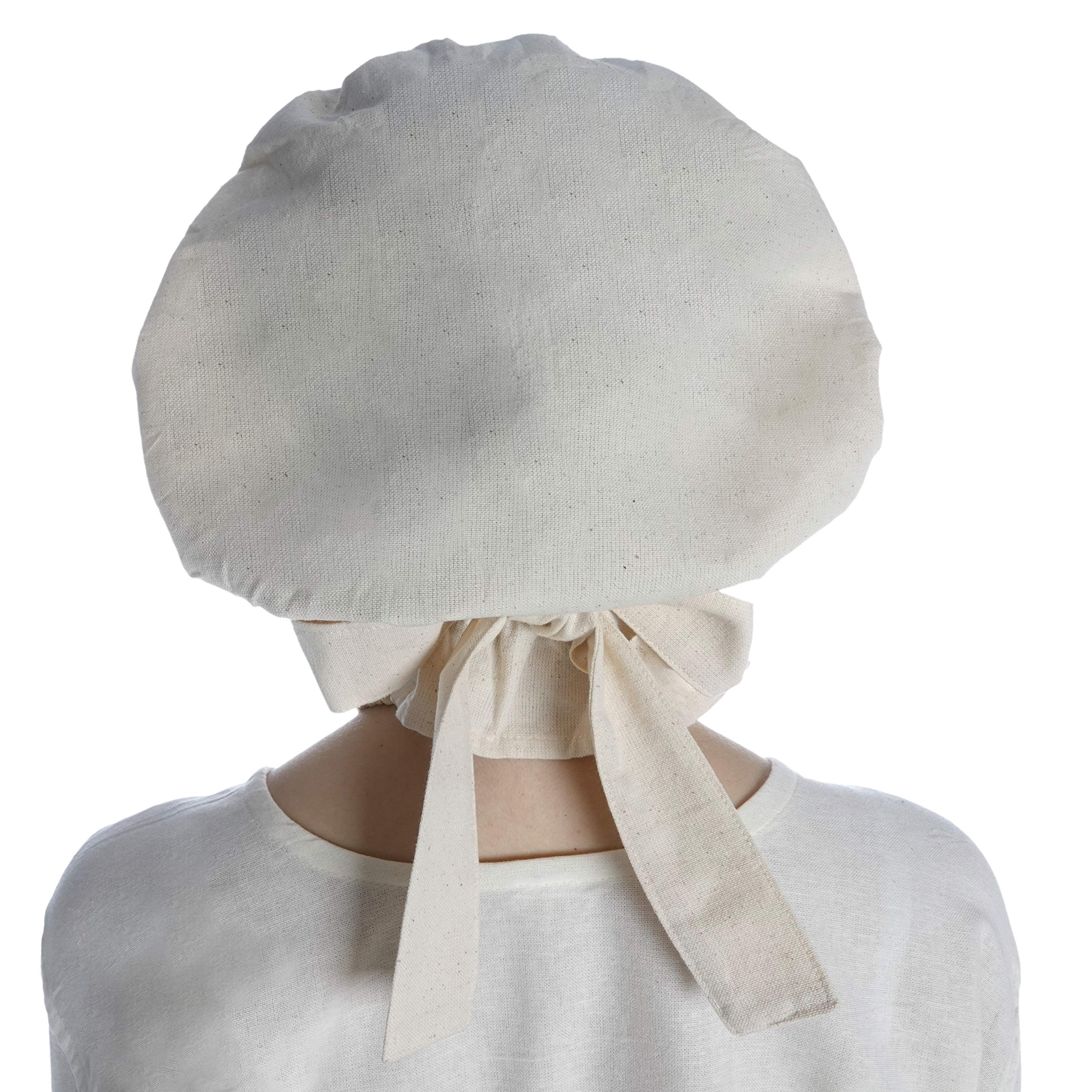 HEMAD Lady Bonnet with tie Dark red Pure Cotton - Image 3