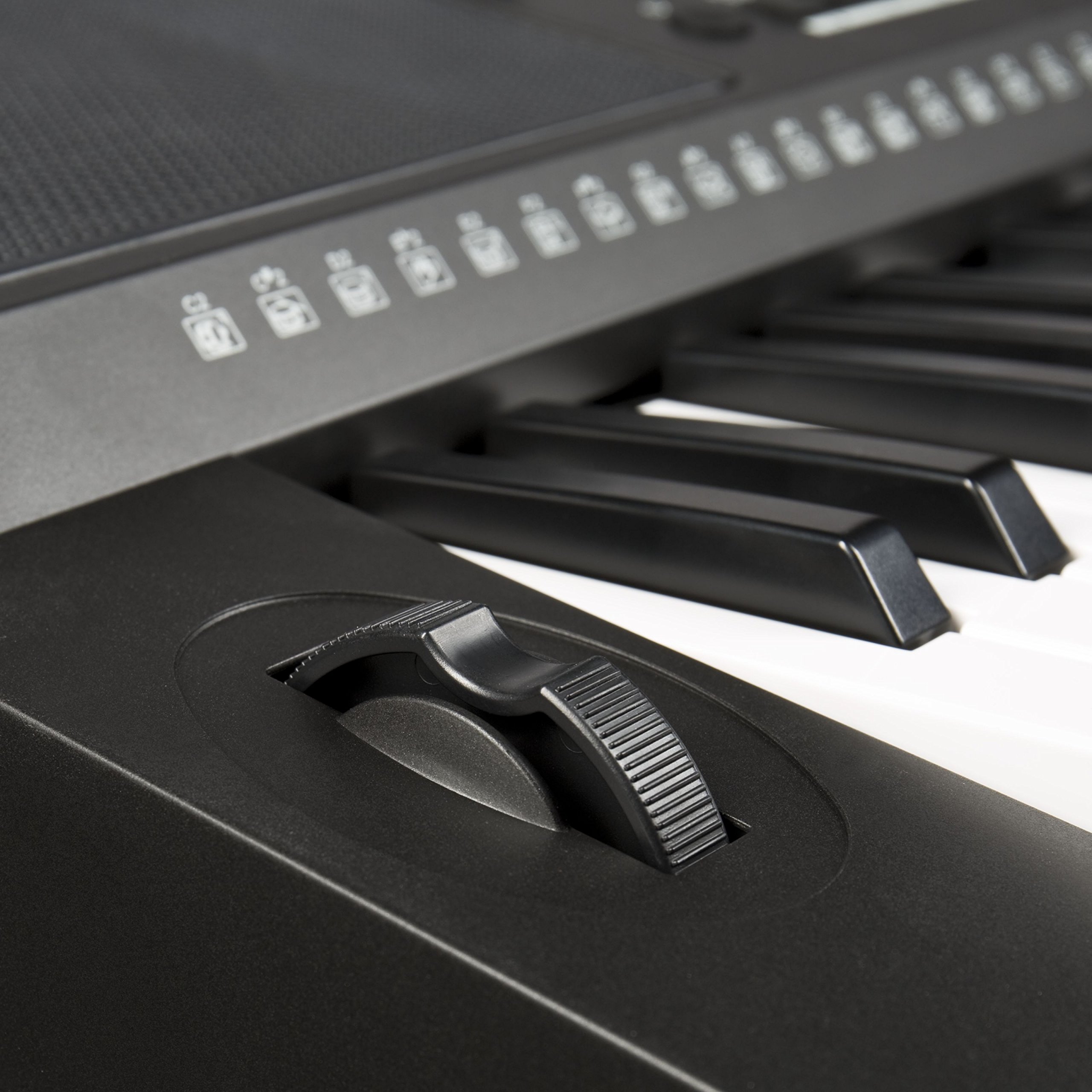 Fame G-300 Keyboard, E-Piano mit 128-facher Polyphonie, 61 Tasten, 220 Styles, 633 Sounds, anschlagdynamischer Klaviatur, 150 Songs, Lautsprechern und Hammermechanik, Schwarz