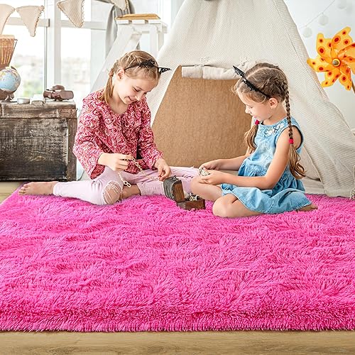 Vista 118 de JUNOVO - Alfombras de área ultra suaves de 3 x 5 pies, alfombras esponjosas para dormitorio, niños, niñas, bebés, sala de estar, suelo, cuarto