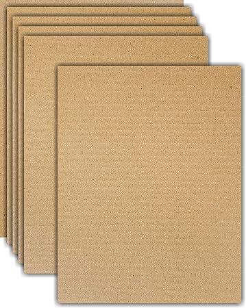 TOWNBUS 3 ply Corrugated Flat Cardboard sheets for DIY projects, Packing, Mailing, Arts & Crafts work, Packaging Inserts, Dividers |kraft - crafts brown (A4 Size) - 5 Nos