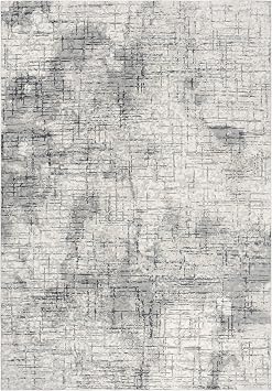 Rizzy Home | CHS106 | Chelsea Collection | Polyester Area Rug | 311" x 56" | Ceam/Gray/Gray/Rust/Blue Abstract