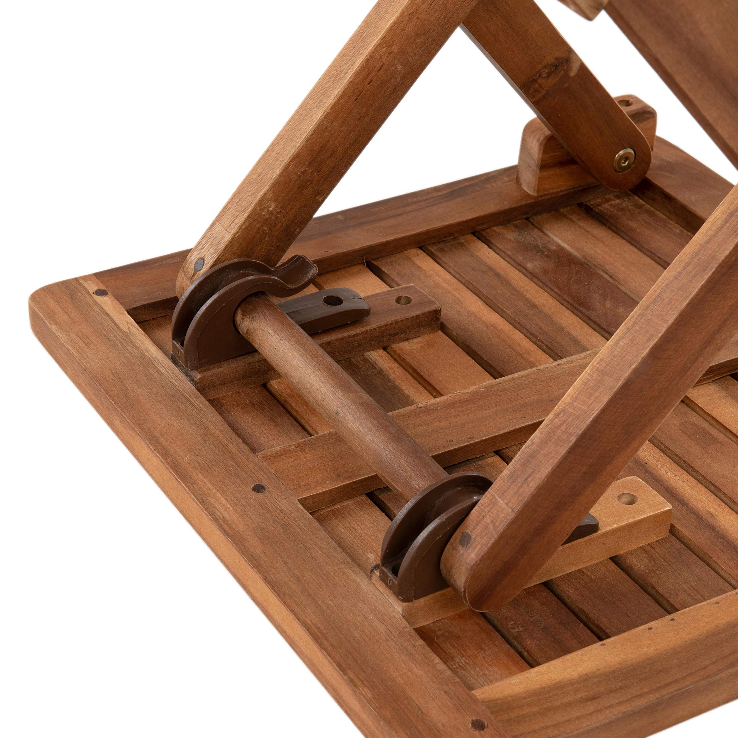 Table d'appoint en bois d'acacia pliante 40 x 40 cm